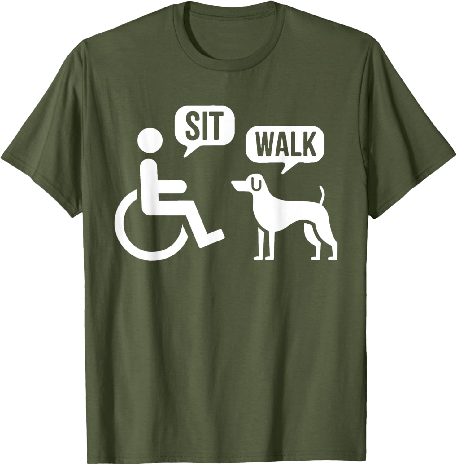 Funny Sit Walk Wheelchair User & Dog T-Shirt for Pet Lovers - 3