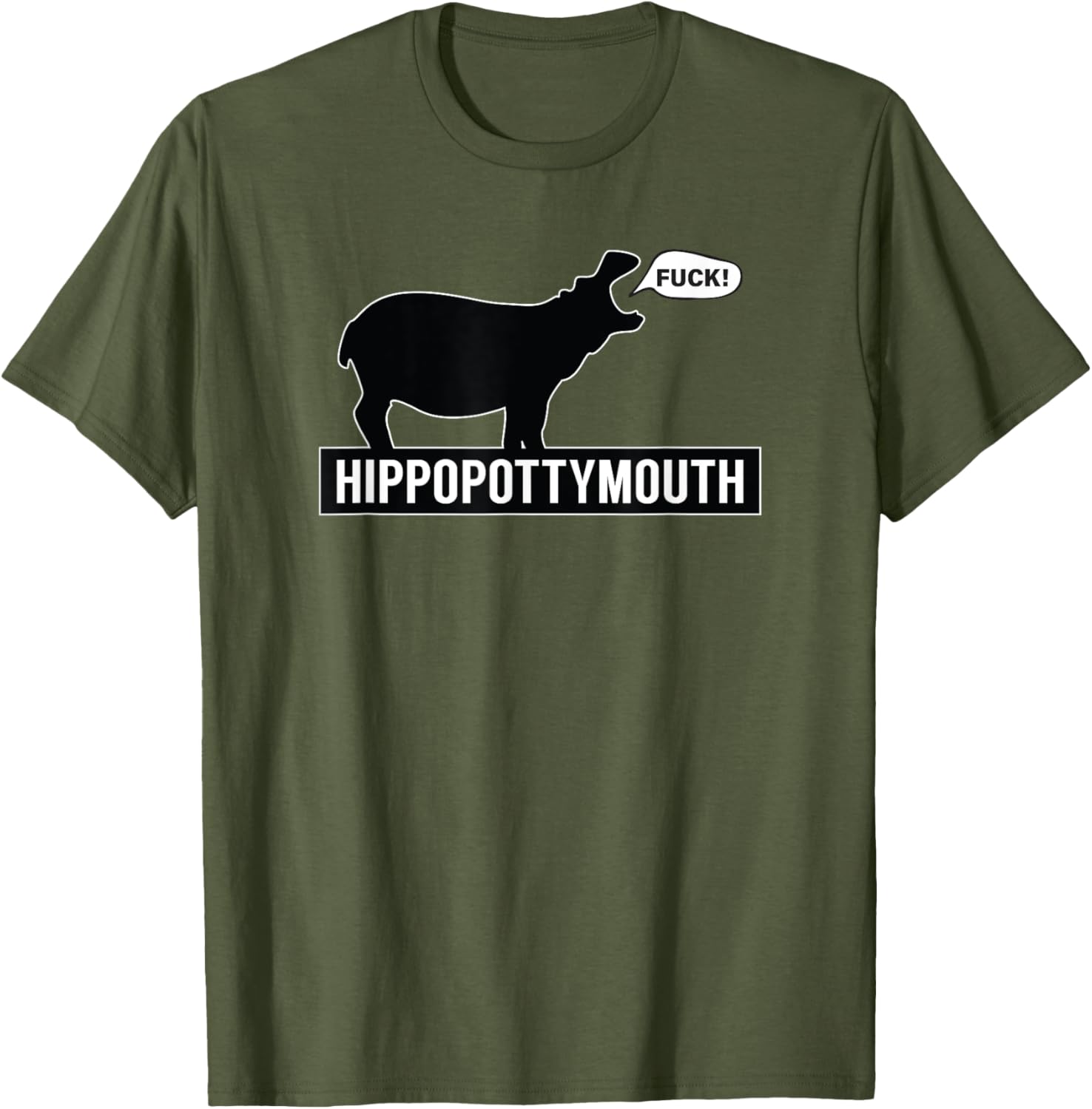 Funny Hippo Hippopottymouth T-Shirt for Animal Lovers and Humor Fans - 5