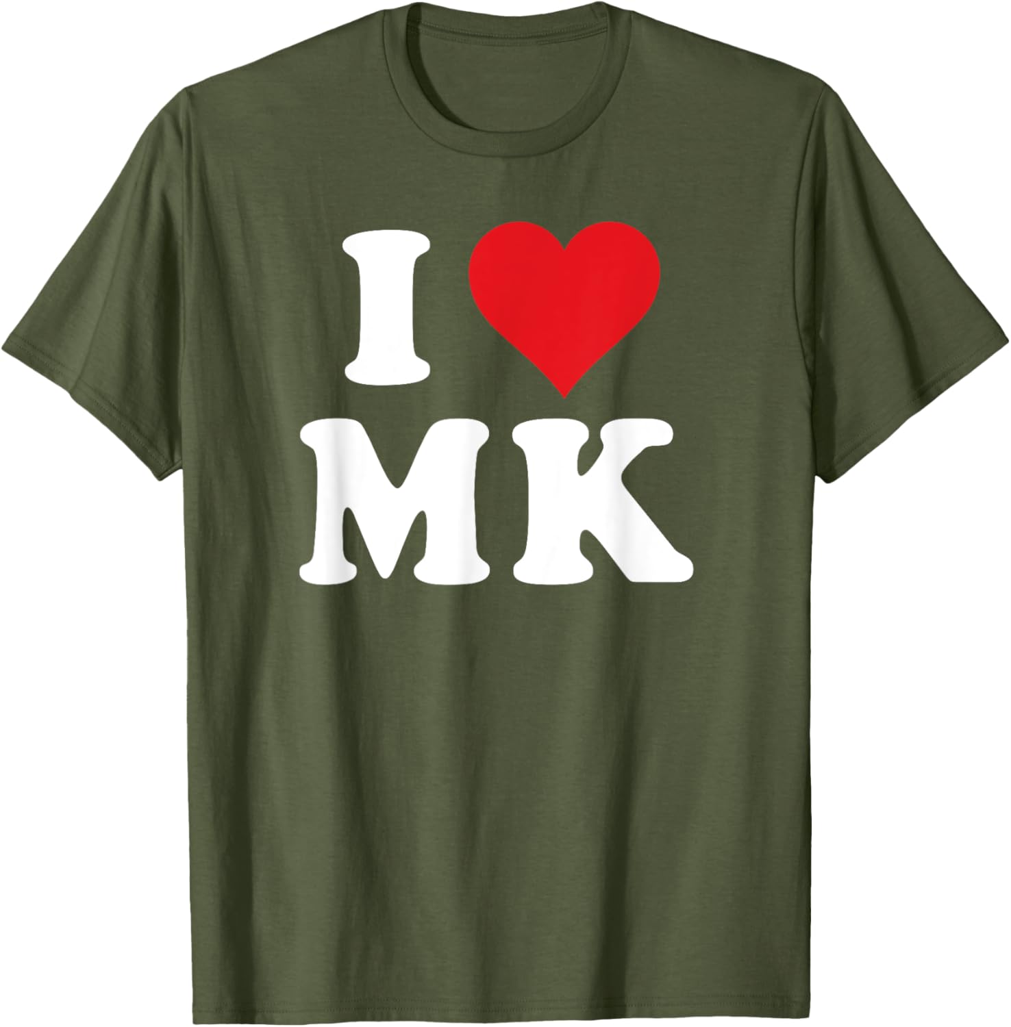 I Love MK Initials T-Shirt for Personalized Style and Comfort - 11