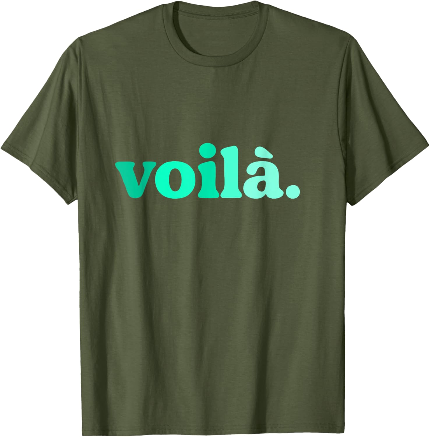 Teal Aqua Voila Me Again Graphic T-Shirt for Stylish Comfort - 2
