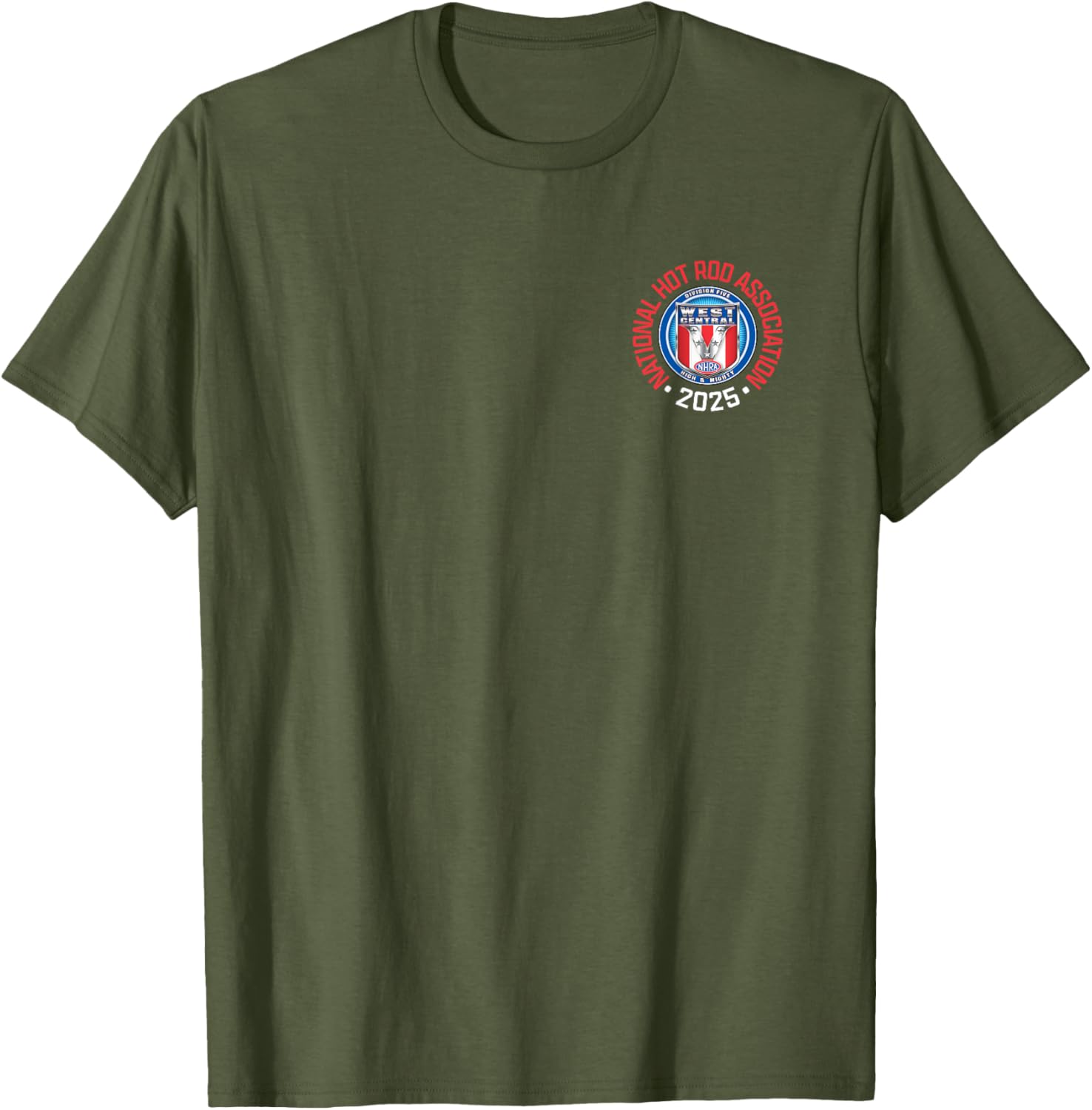 NHRA West Central Division Circle Logo T-Shirt for Motorsports Fans - 4