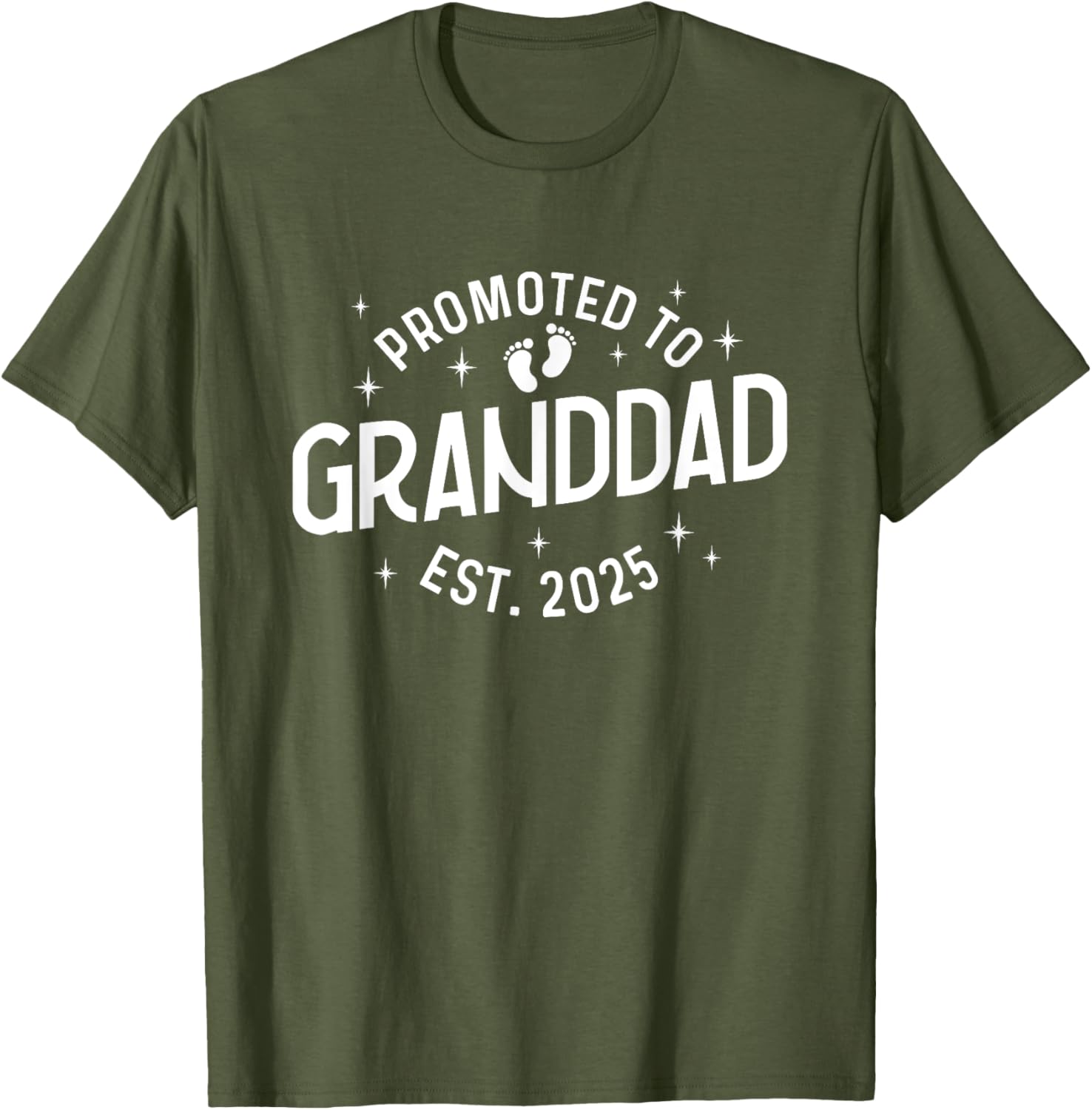 First Time Grandpa Promoted to Granddad 2025 Baby T-Shirt for New Dads - 10