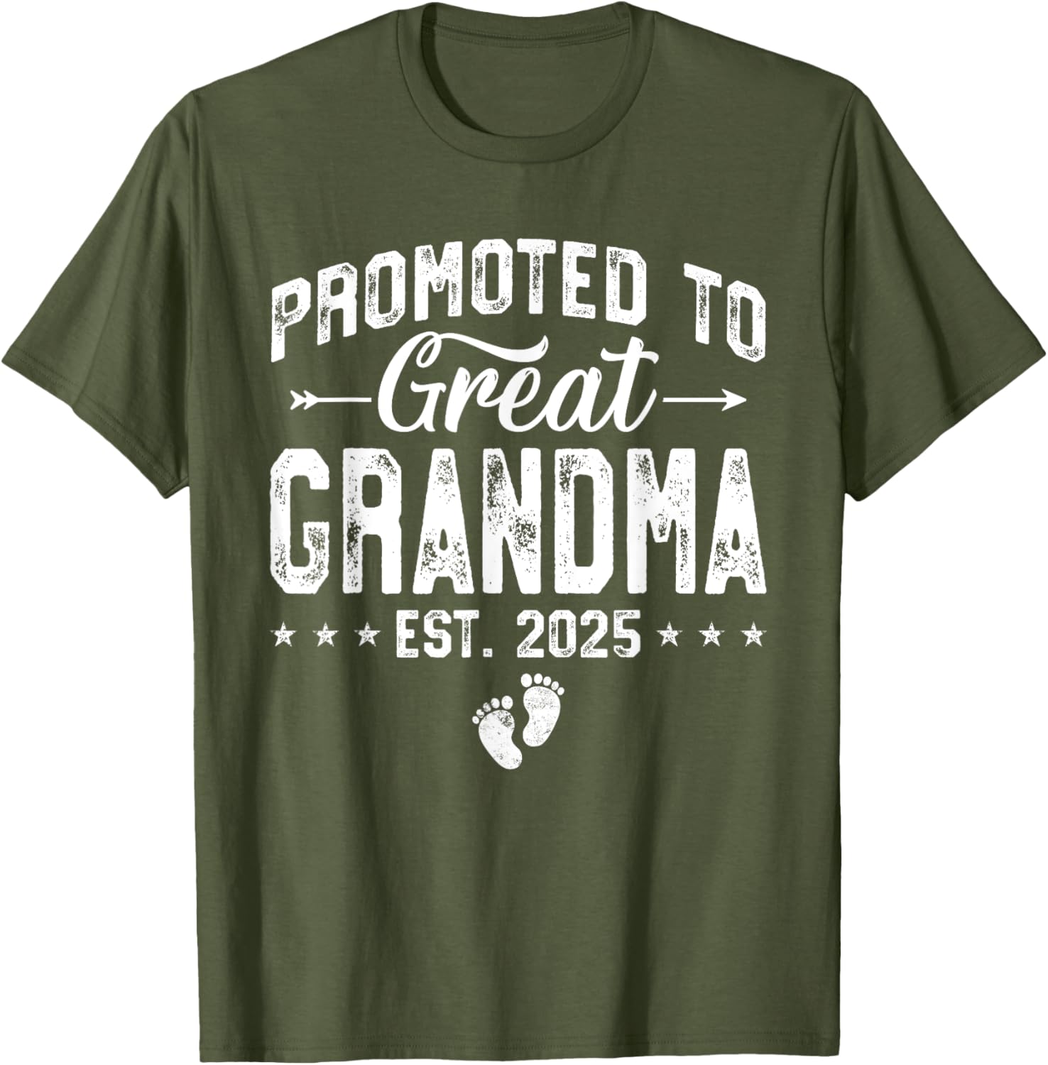 Promoted to Great Grandma 2025 Cute T-Shirt for New Grandparents - 10