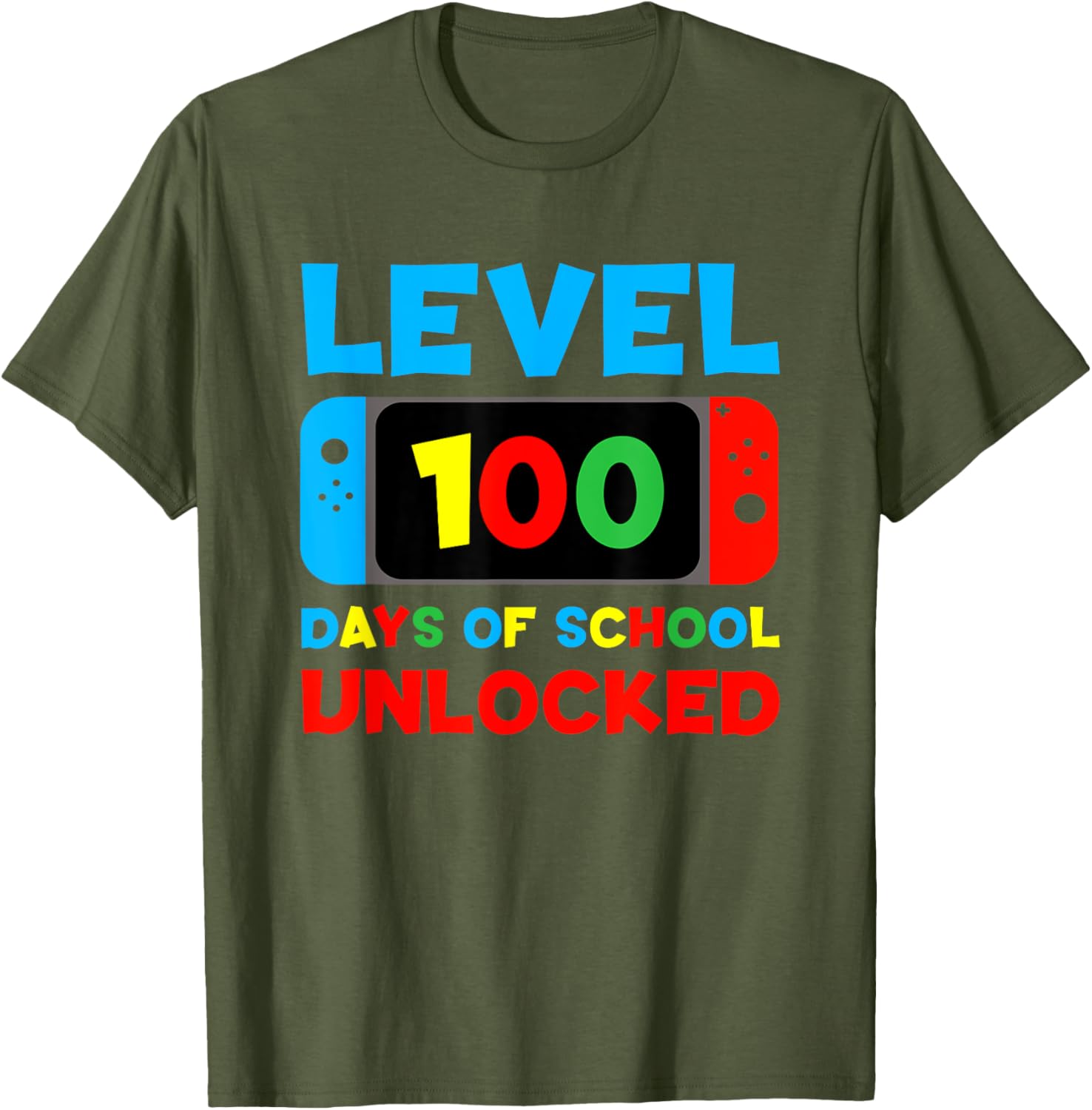 Level 100 Days of School Unlocked T-Shirt for Kids and Teens - 10
