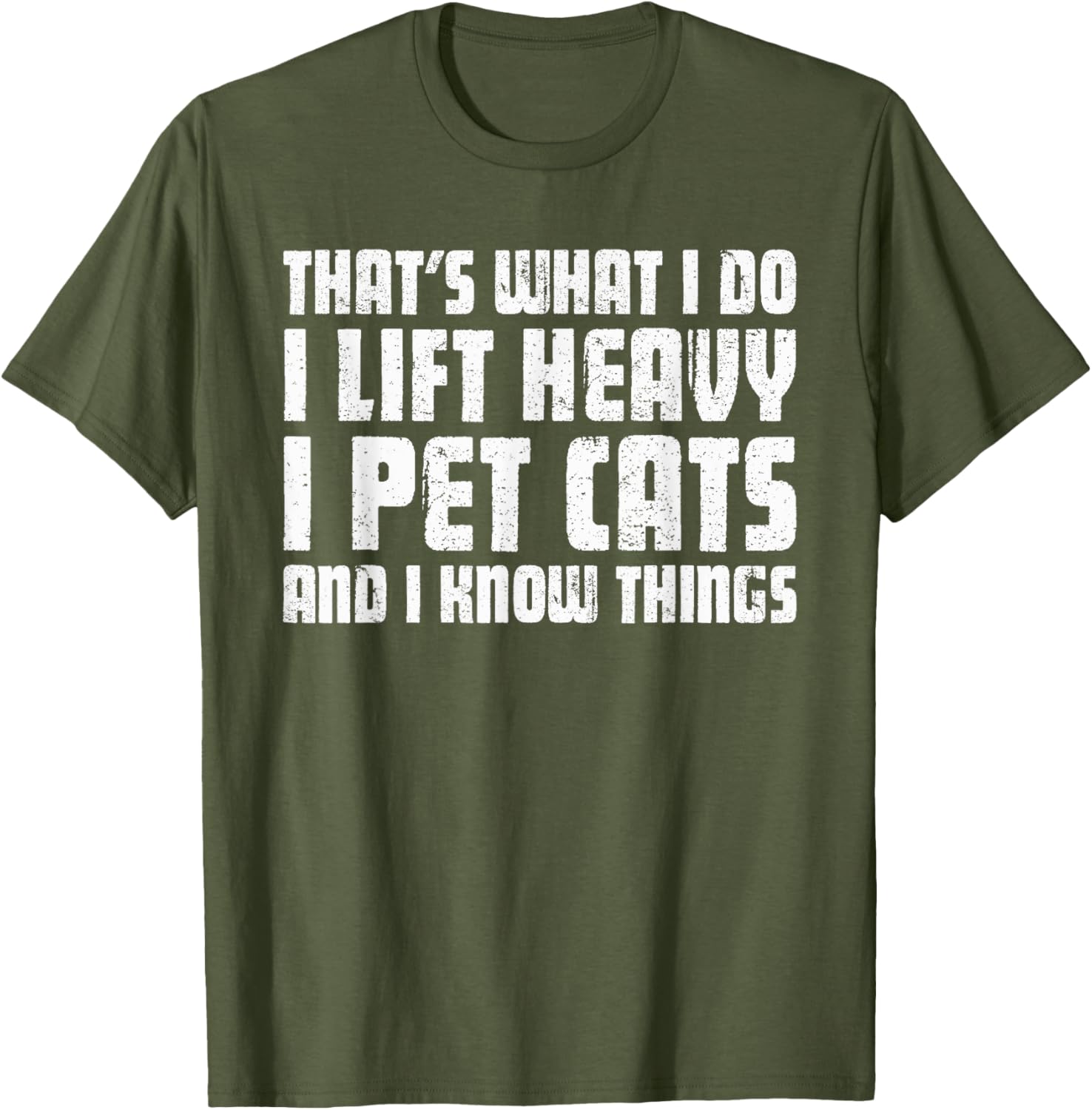 Funny I Lift Heavy I Pet Cats Unisex T-Shirt for Cat Lovers Black Small - 17