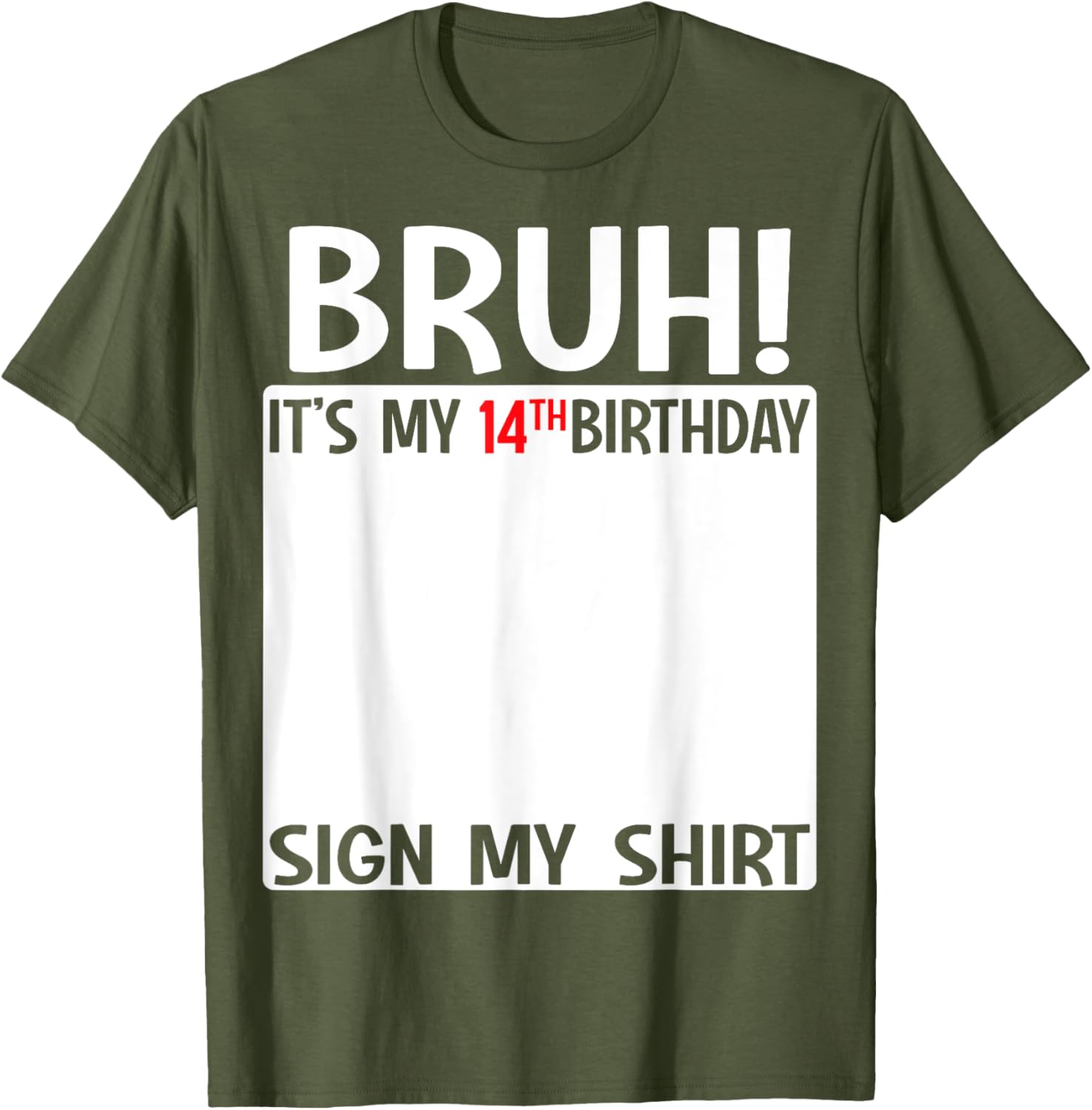Cool 14th Birthday Sign My Shirt T-Shirt for Fun Celebrations - 2