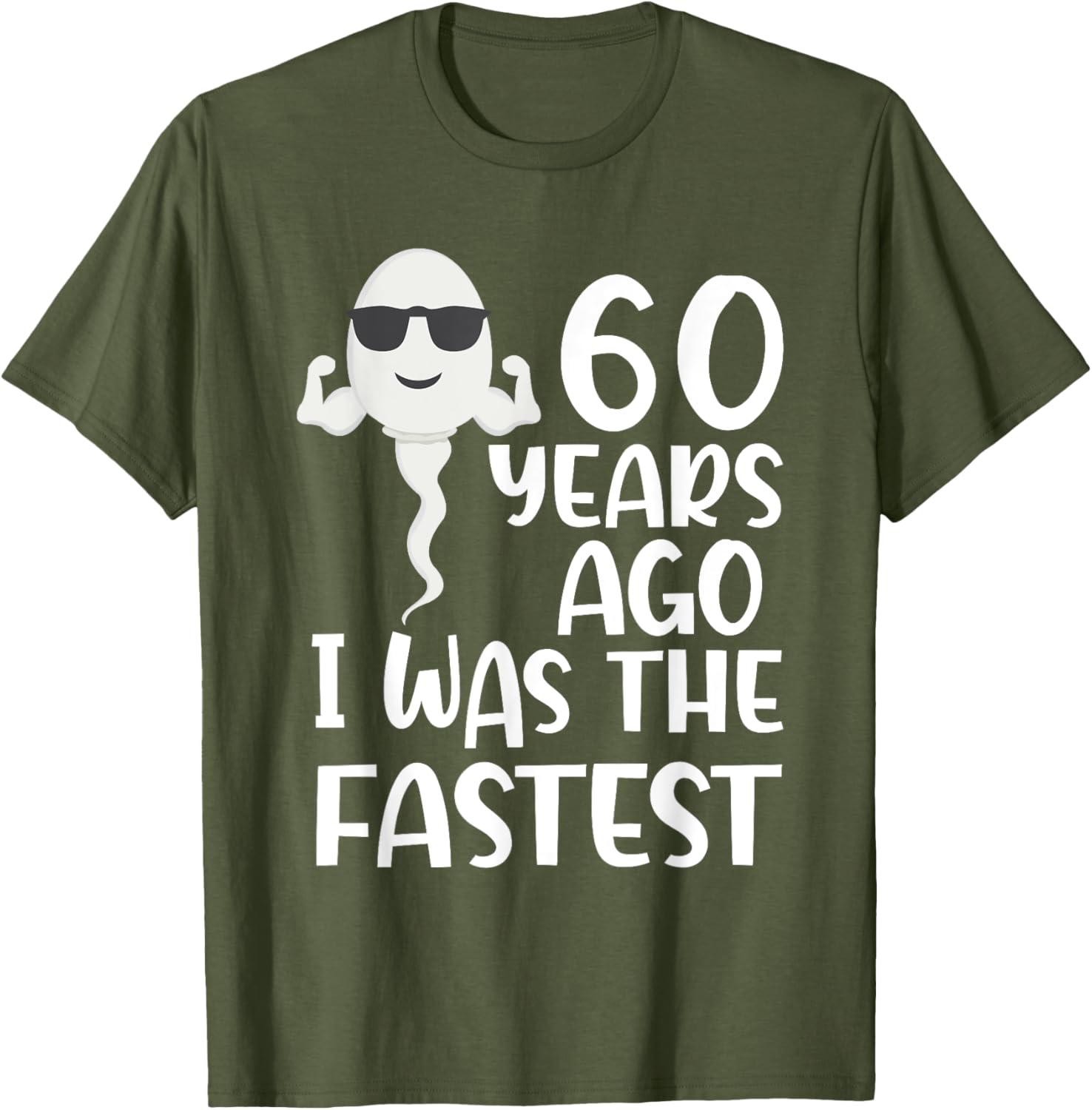 Funny 60th Birthday T-Shirt 60 Years Ago I Was the Fastest Gift Idea - 2