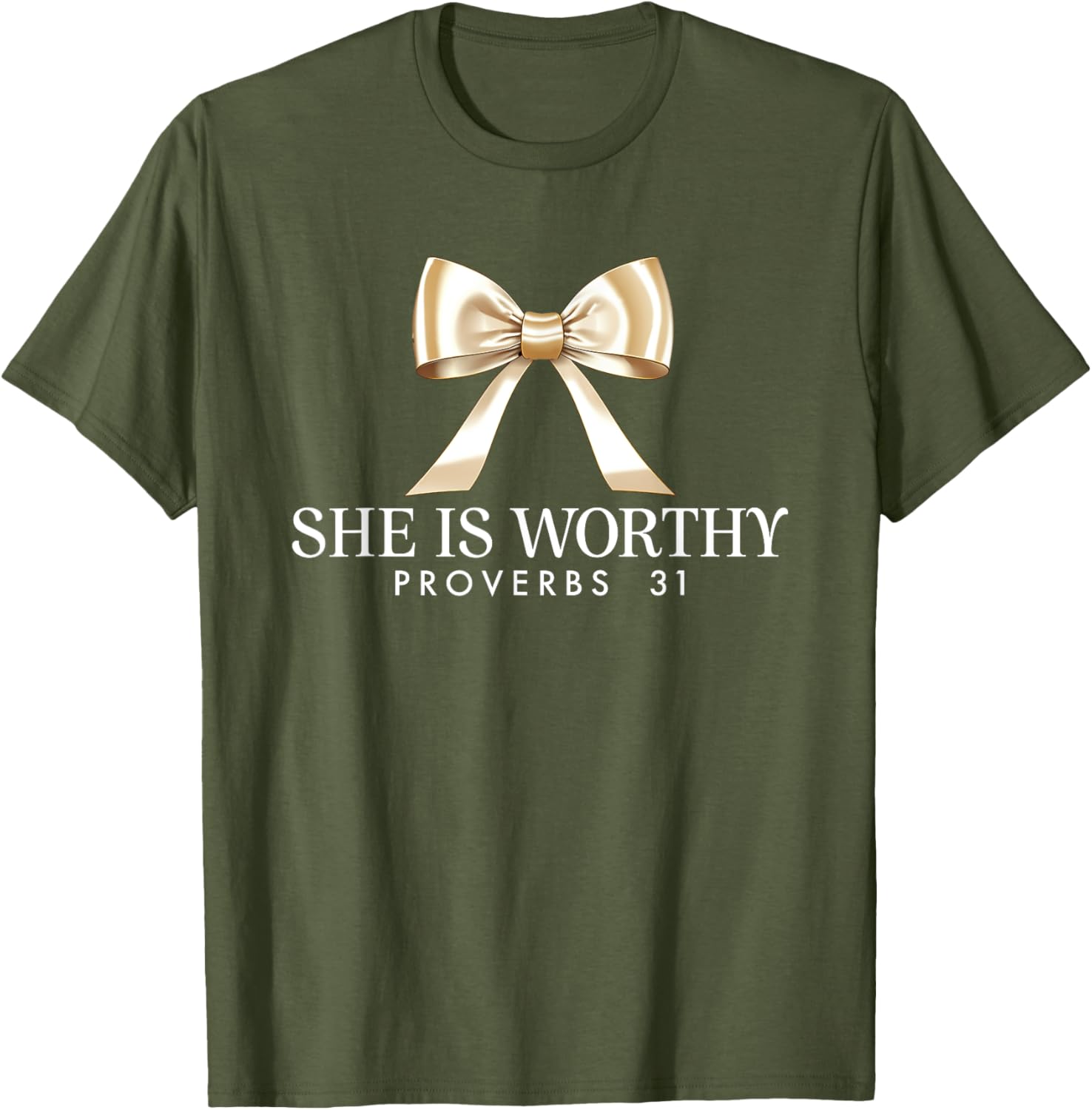 She Is Worthy Proverbs 31 Faith T-Shirt for Women - Inspirational Apparel - 6