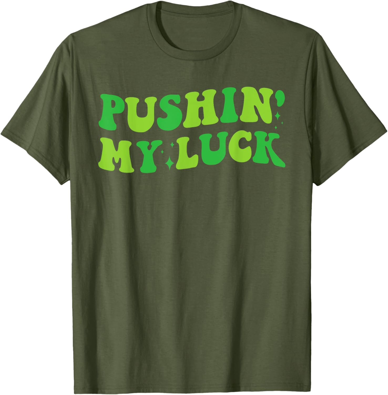 Funny Pushing My Luck St Patricks Day 2025 Groovy T-Shirt for Boys - 9