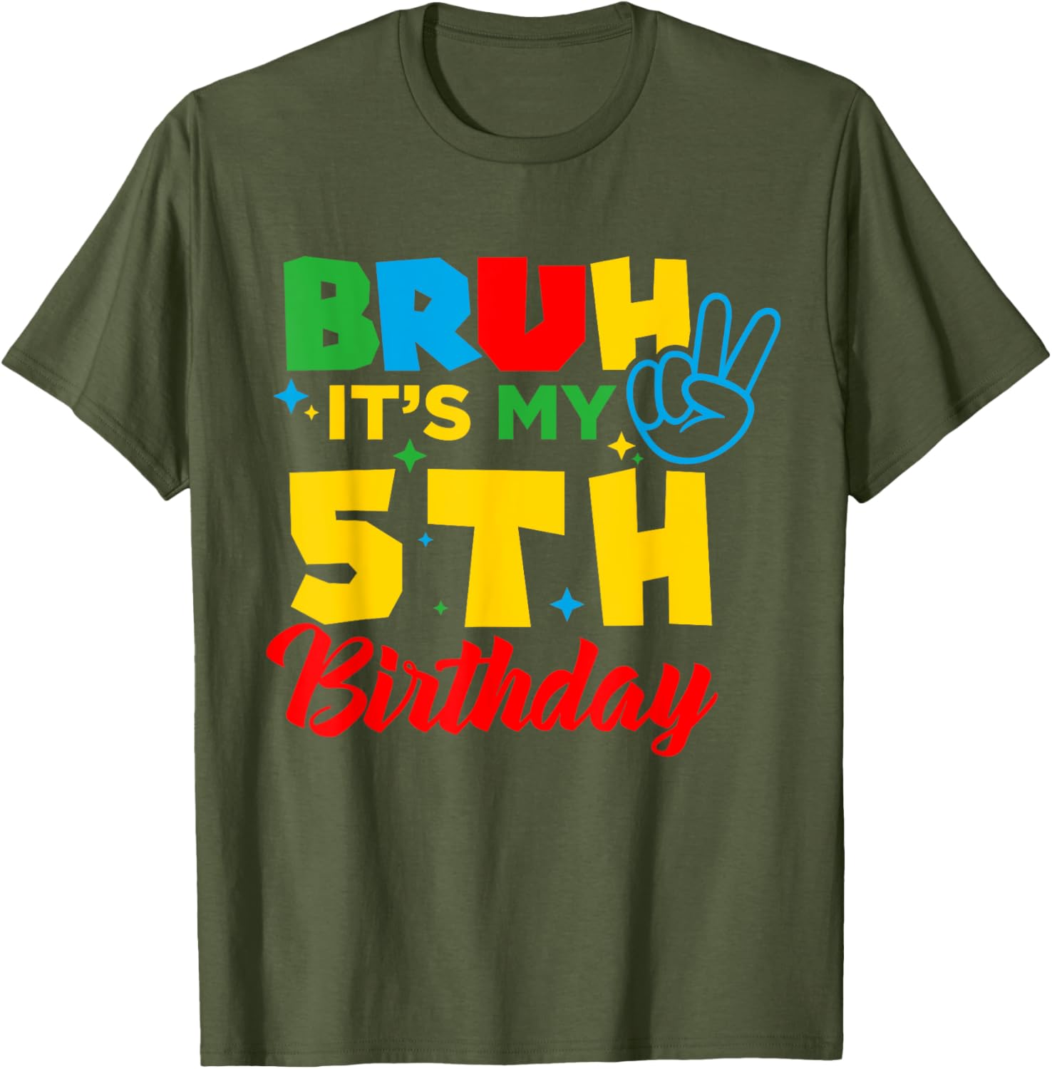 Bruh I'm 5 Gamer T-Shirt for 5th Birthday Celebration Fun! - 16