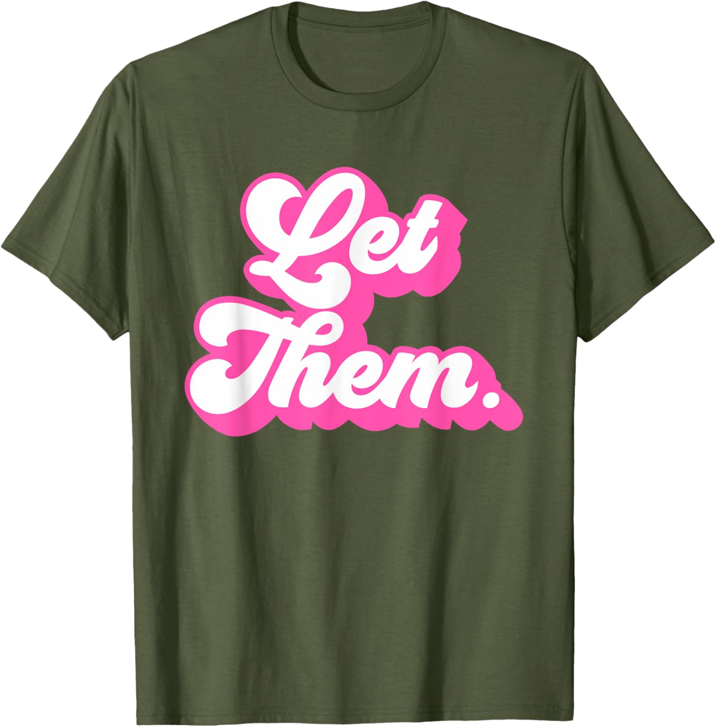 Groovy Retro Hot Pink Let Them T-Shirt for Girls and Women Fashion - 17