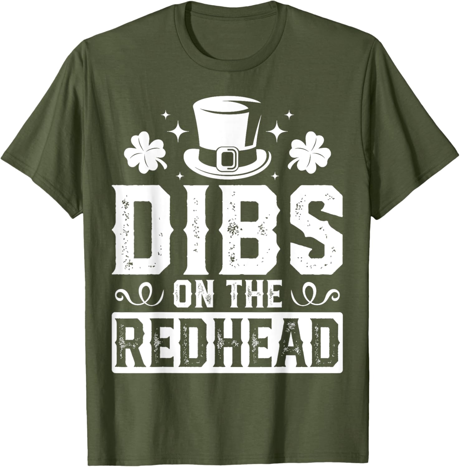 Funny Dibs On The Redhead St Patricks Day T-Shirt for Men and Husbands - 3