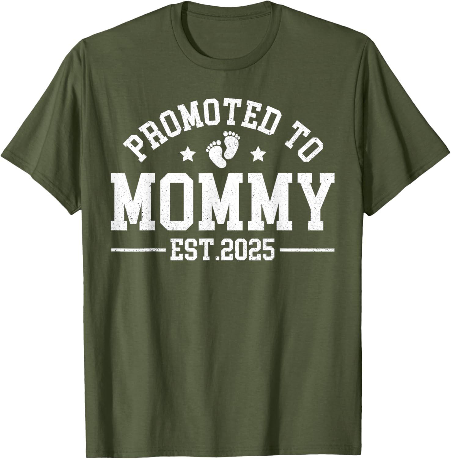 Promoted To Mommy Est 2025 Matching Baby Announcement T-Shirt - 11