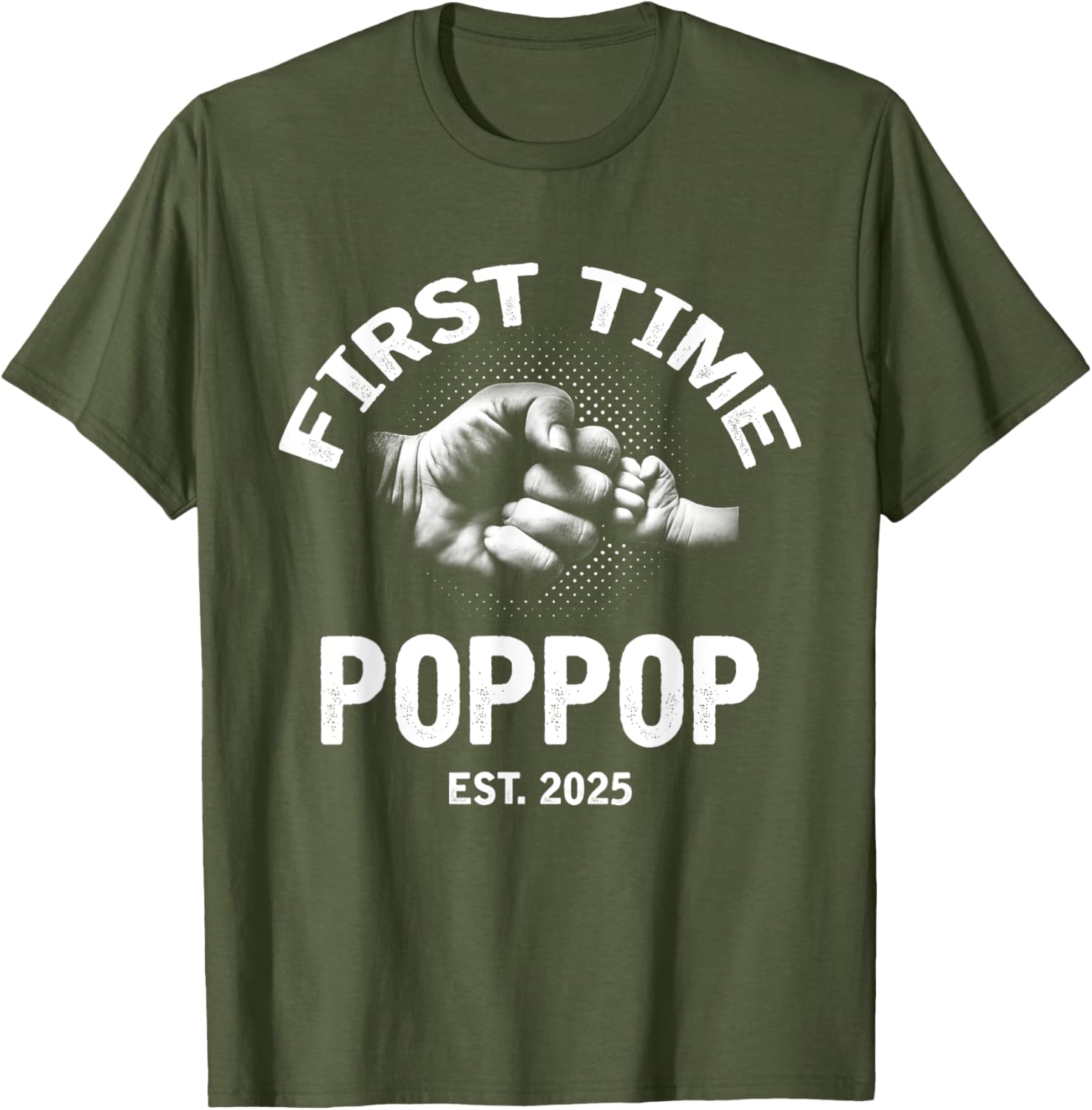 First Time Poppop Established 2025 Vintage Father's Day T-Shirt - 4
