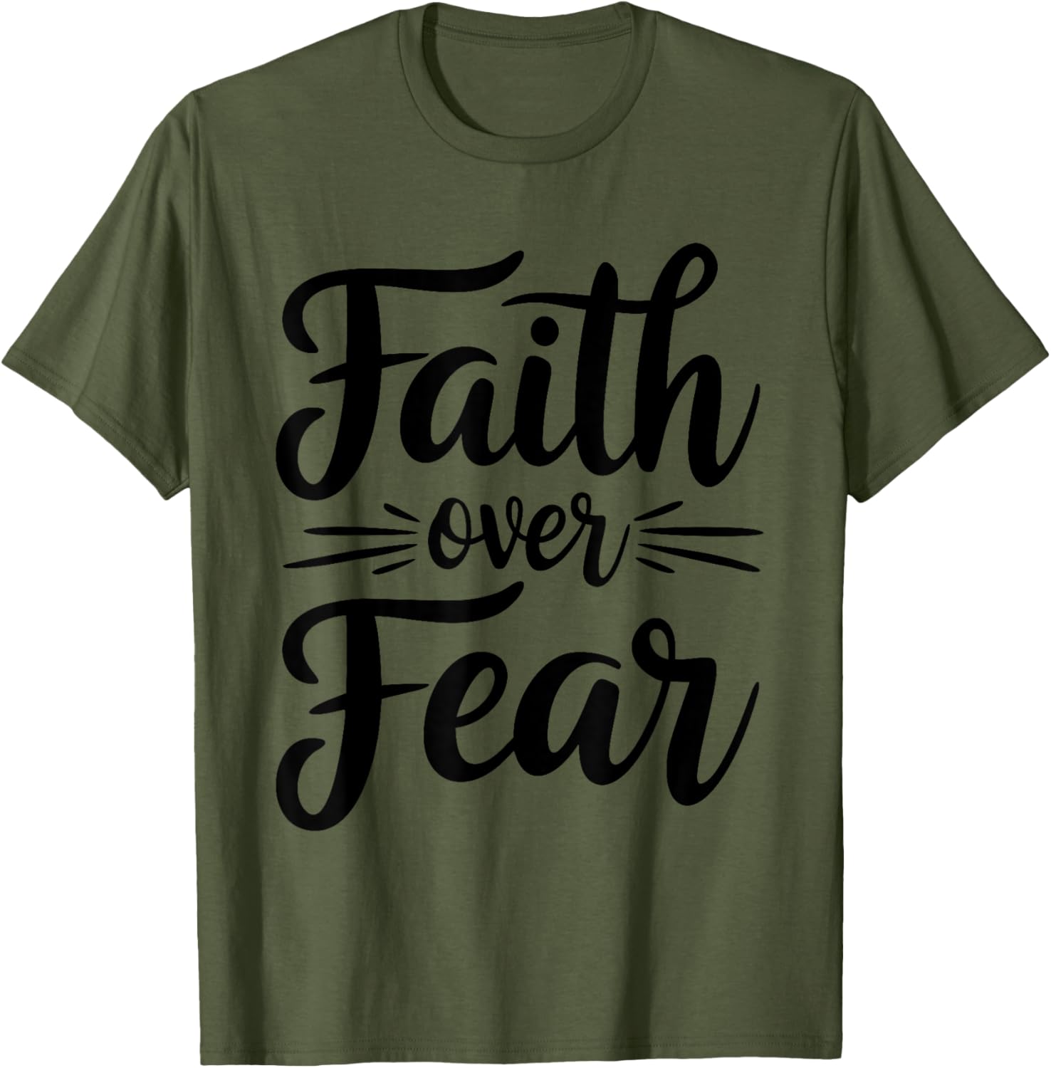 Faith Over Fear Inspirational Christian T-Shirt for Everyday Wear - 3