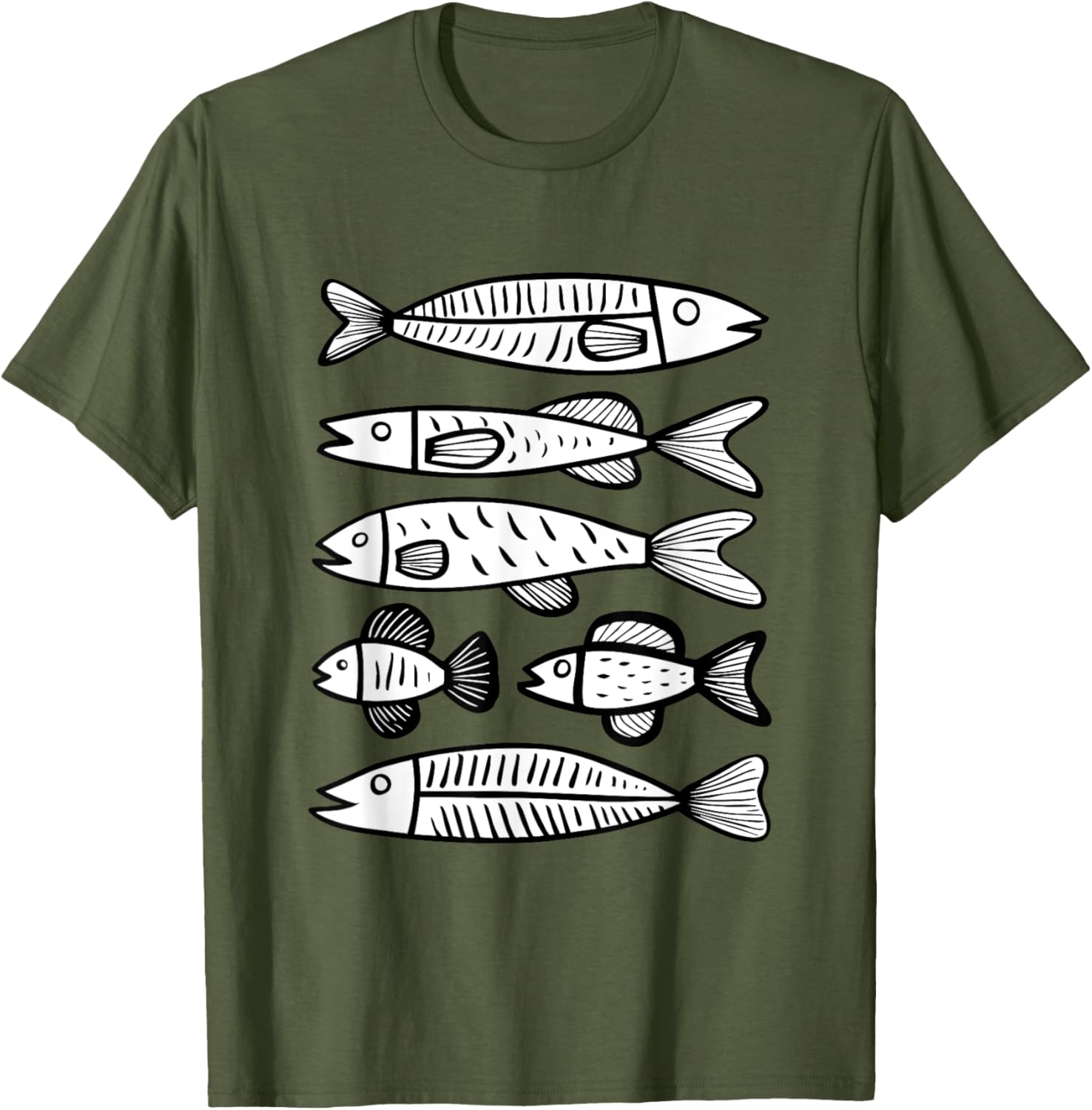 Minimalist Fish Pattern T-Shirt for Ocean Lovers – Stylish and Unique Design - 11