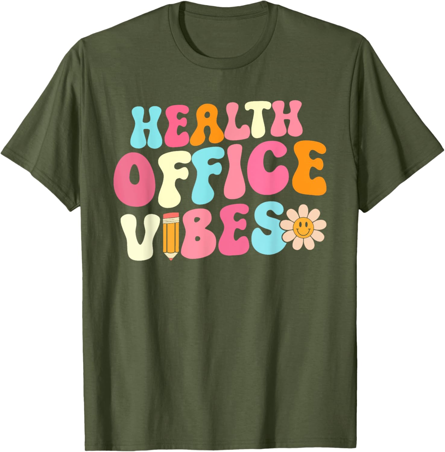 Retro Health Office Vibes T-Shirt for School Nurses and Girls - 4