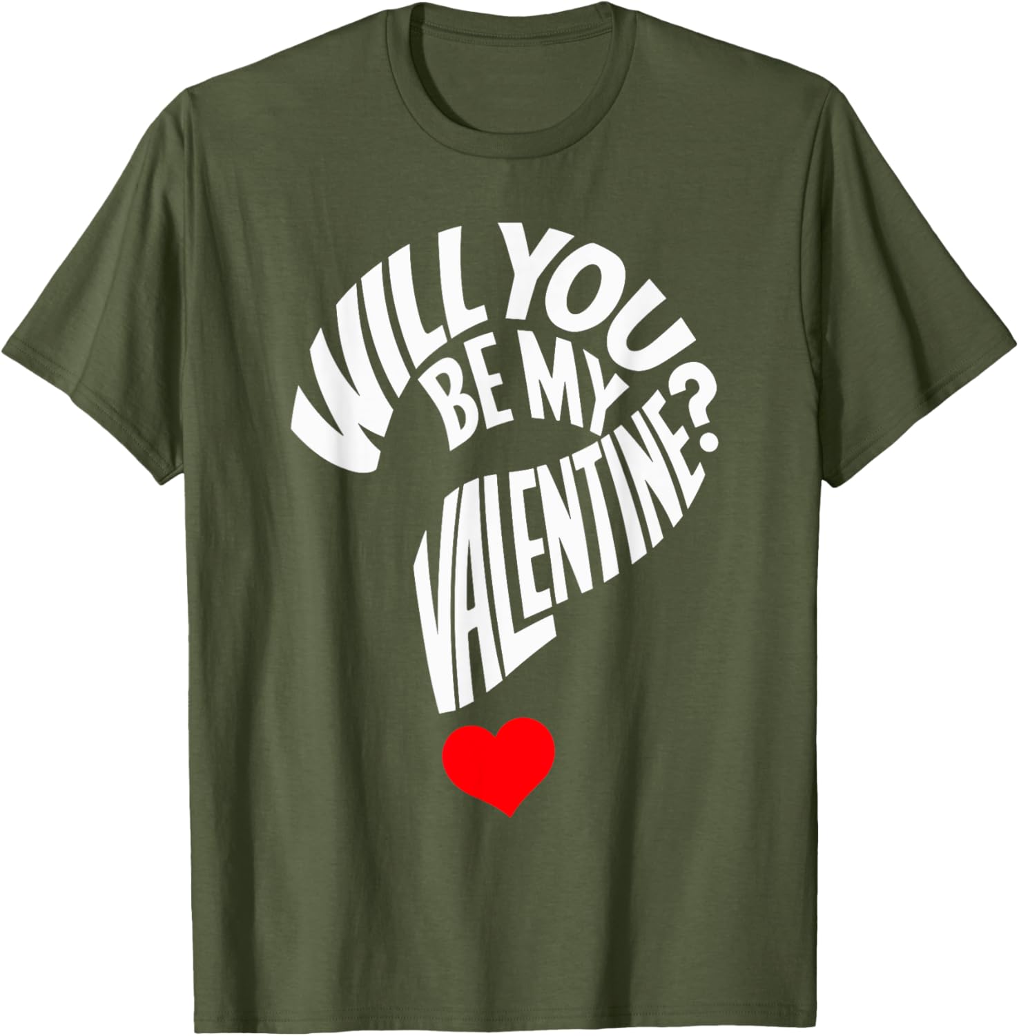 Cute Will You Be My Valentine Heart T-Shirt for Men, Women, and Kids - 18