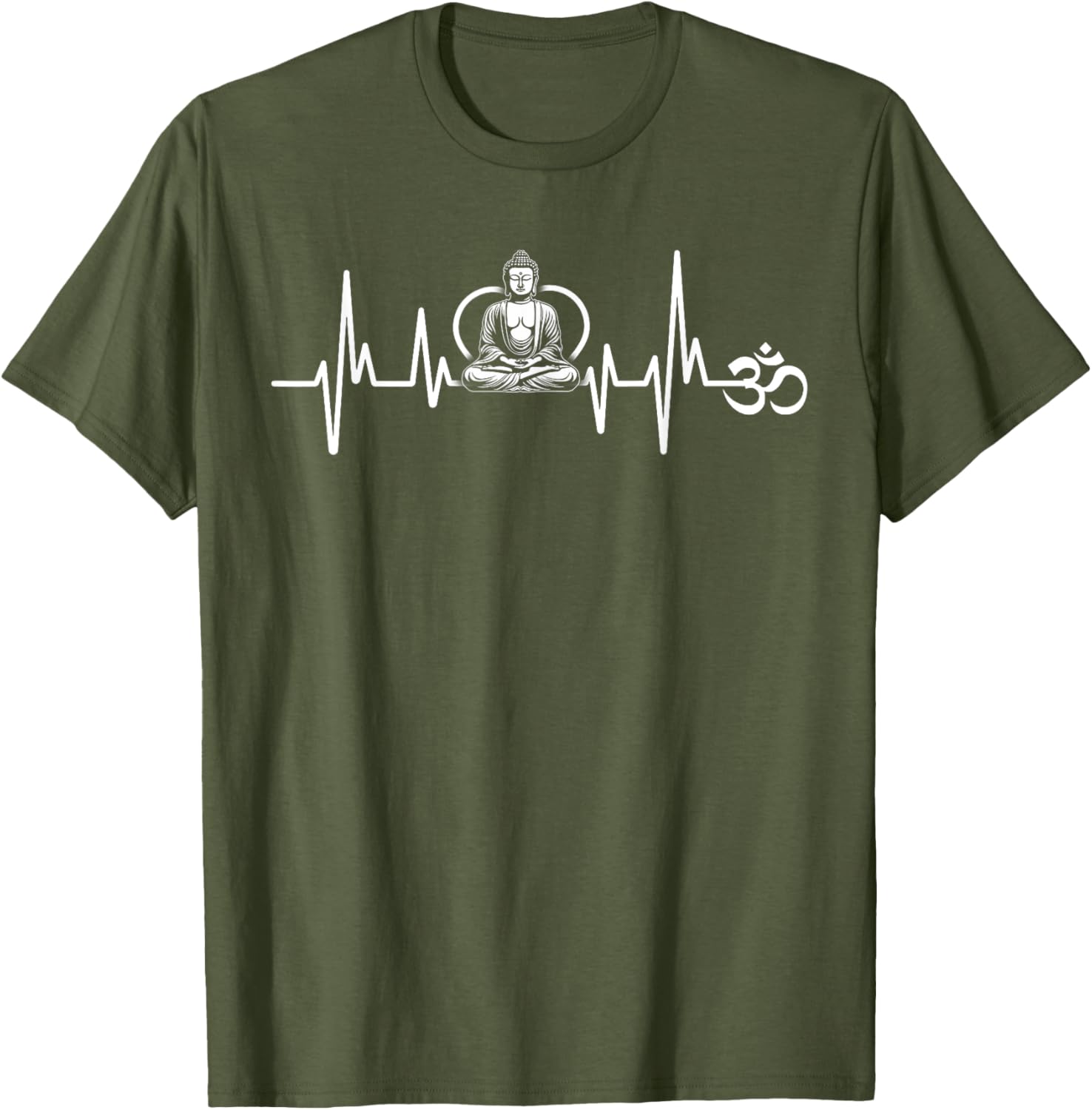 Om Heartbeat Funny Sacred Ohm Yoga Meditation Cool T-Shirt for Him & Her - 5