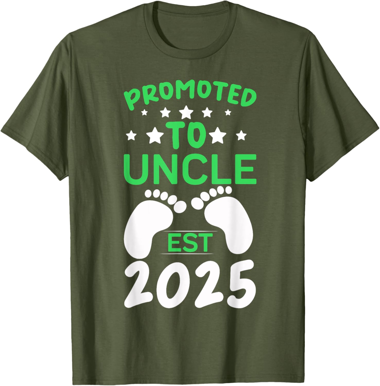 Funny Promoted to Uncle 2025 T-Shirt Perfect Gift for New Uncles - 6