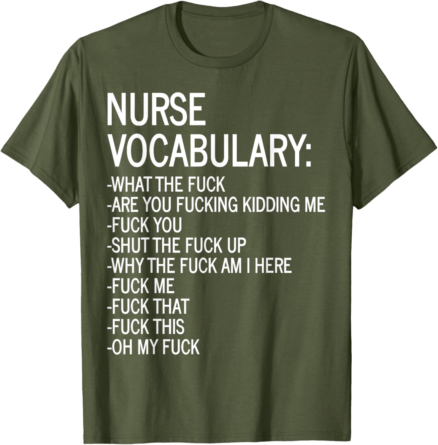 Nurse Vocabulary T-Shirt for Medical Professionals and Nursing Students - 6