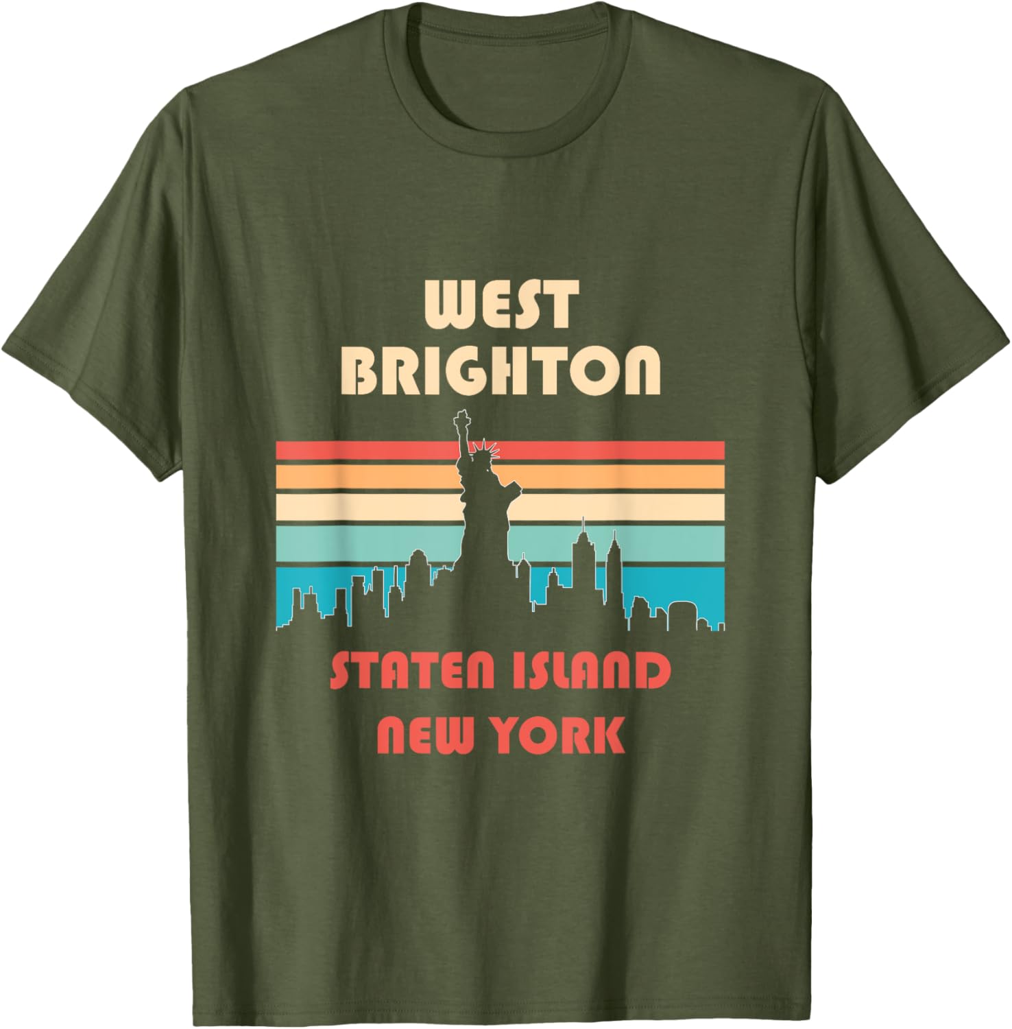 West Brighton Staten Island Retro Vintage T-Shirt for Casual Style - 8