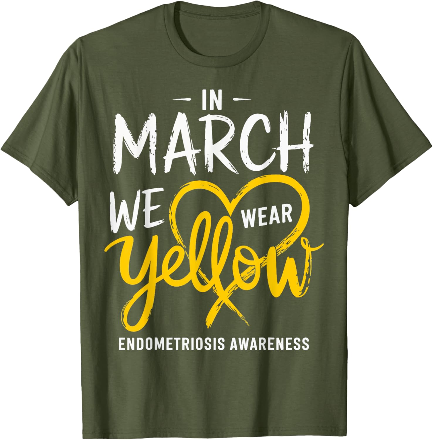 In March We Wear Yellow Endometriosis Awareness T-Shirt for Support - 7