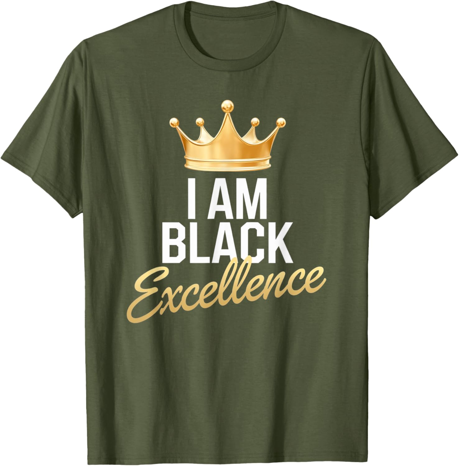 I AM BLACK EXCELLENCE Afro Motivation T-Shirt for Black History Month - 10