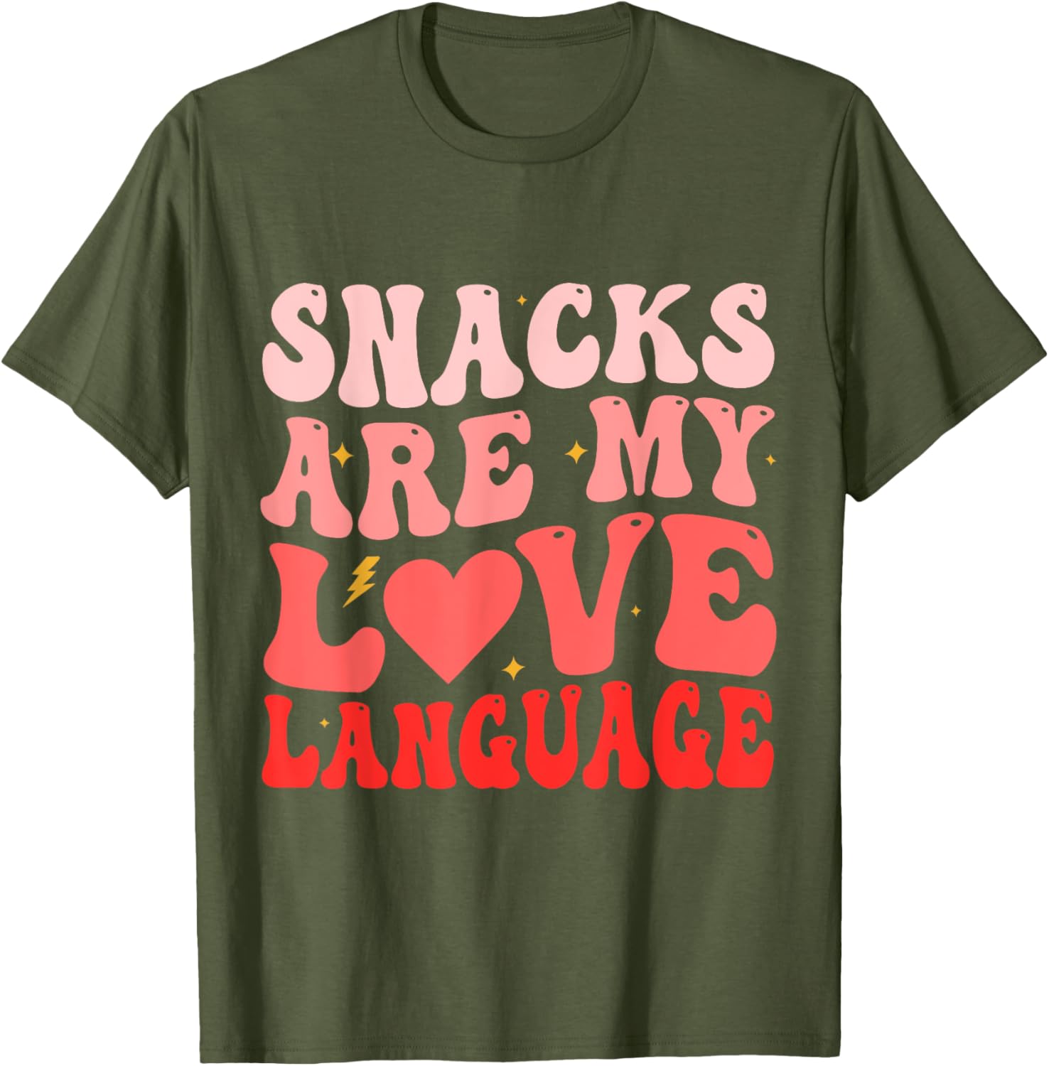 Funny Snacks Are My Love Language Valentine's Day T-Shirt for Foodies - 16