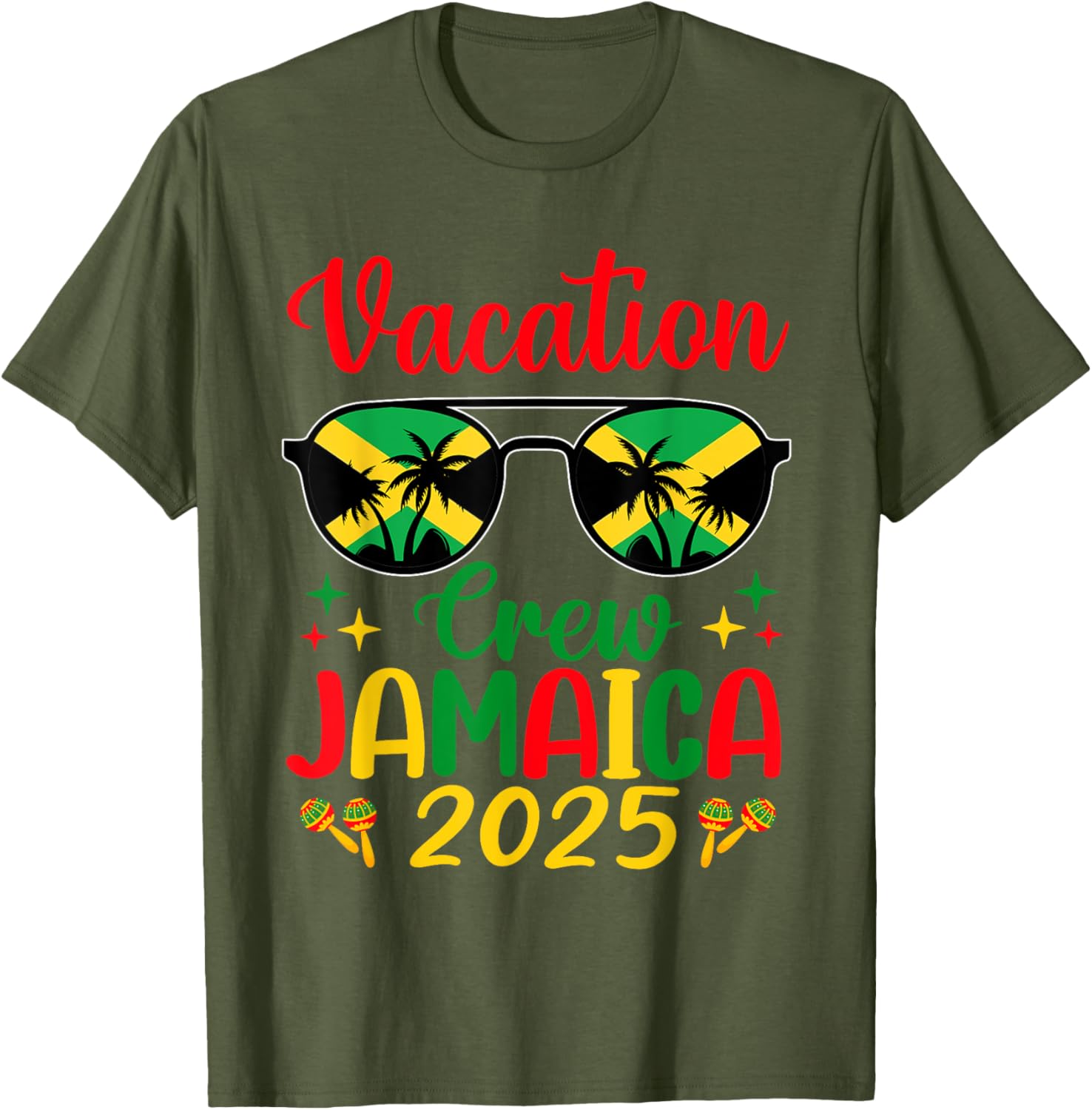 Vacay Crew Jamaica 2025 Matching T-Shirt for Fun Holiday Adventures - 9