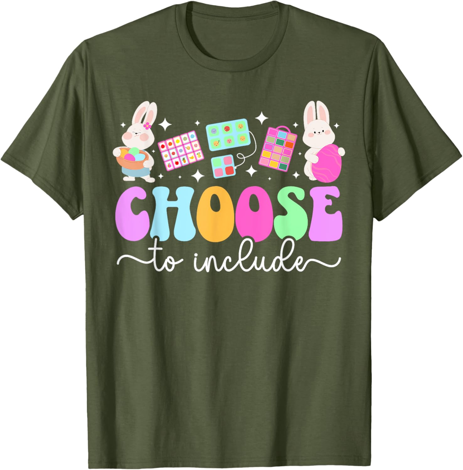 Groovy Easter Bunny T-Shirt for Special Education Teachers - Fun & Cute Design - 3
