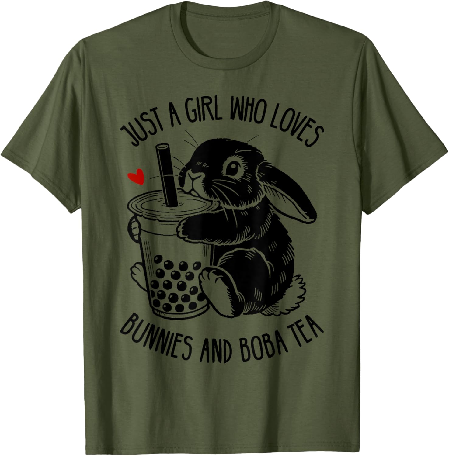 Just A Girl Who Loves Bunnies and Boba Tea Holland Lop T-Shirt - 6