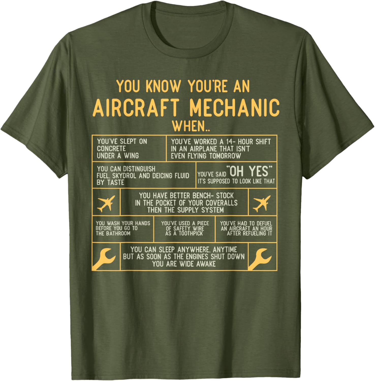 You Know You're An Aircraft Mechanic T-Shirt for Aviation Enthusiasts - 9