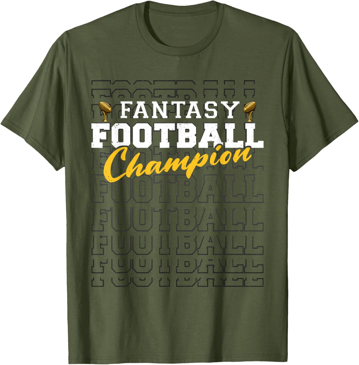 Funny Fantasy Football Champion 2025 T-Shirt for Football Fans - 3