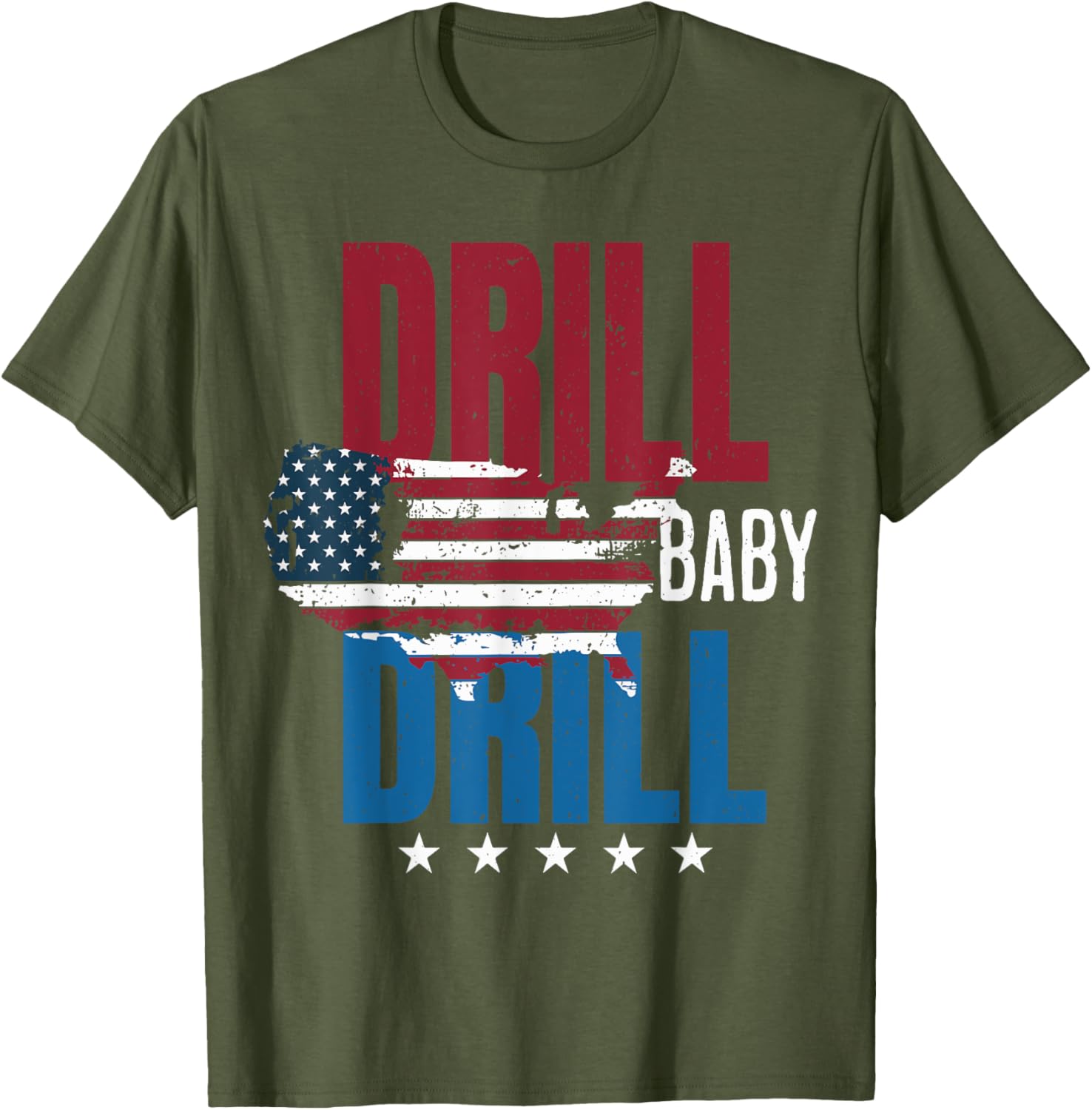 Drill Baby Drill American Map Flag Oilfield T-Shirt for Proud Workers - 14