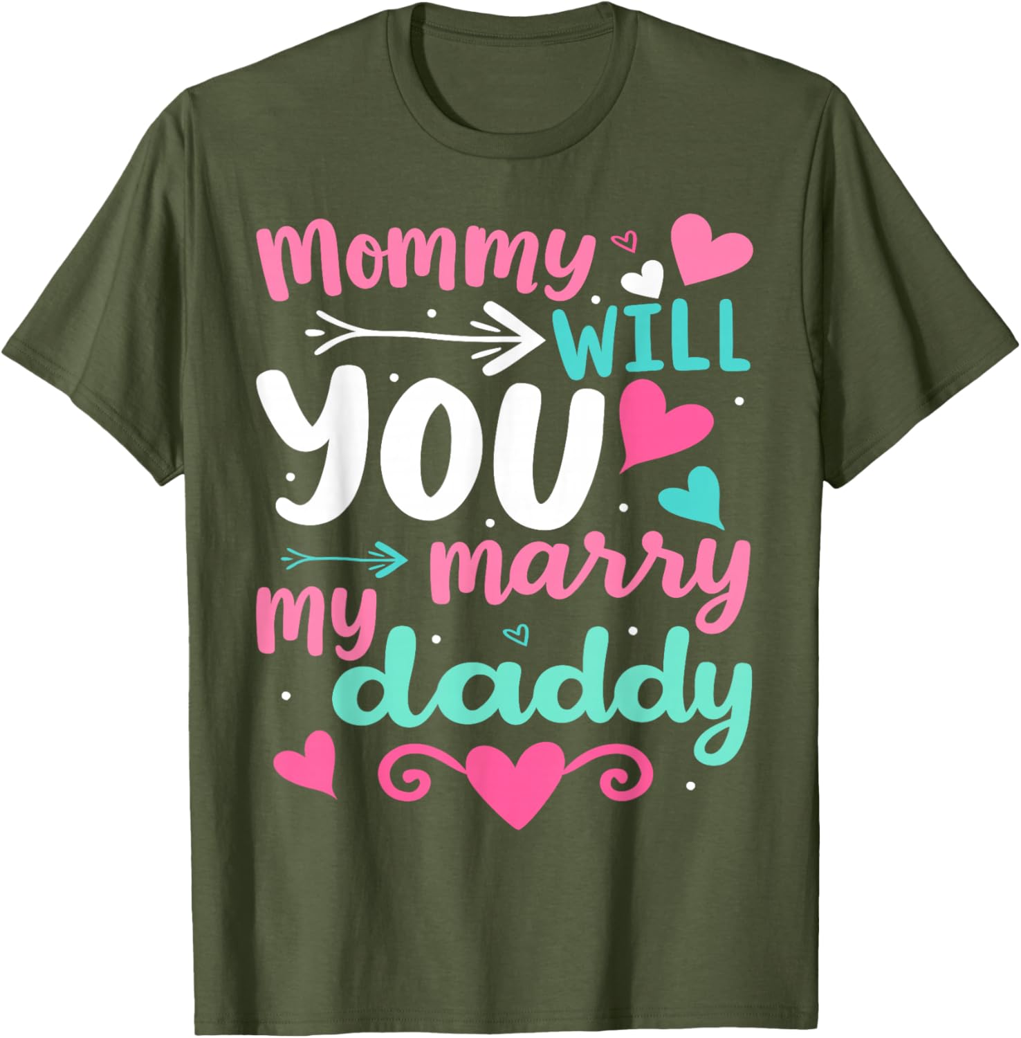 Funny Toddler T-Shirt Mommy Will You Marry My Daddy Wedding Gift - 8