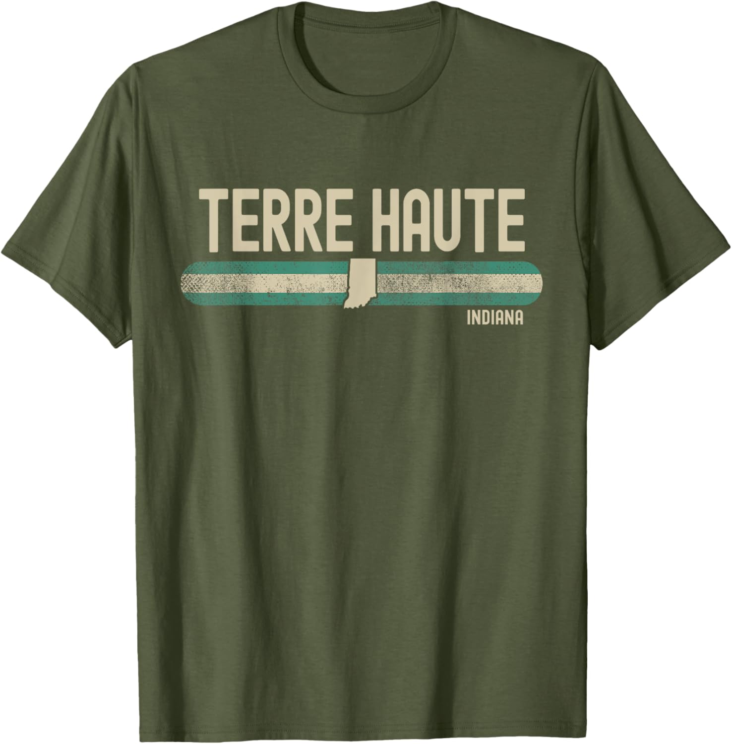 Terre Haute Indiana 80s Style T-Shirt for Travel Lovers and Music Fans - 1