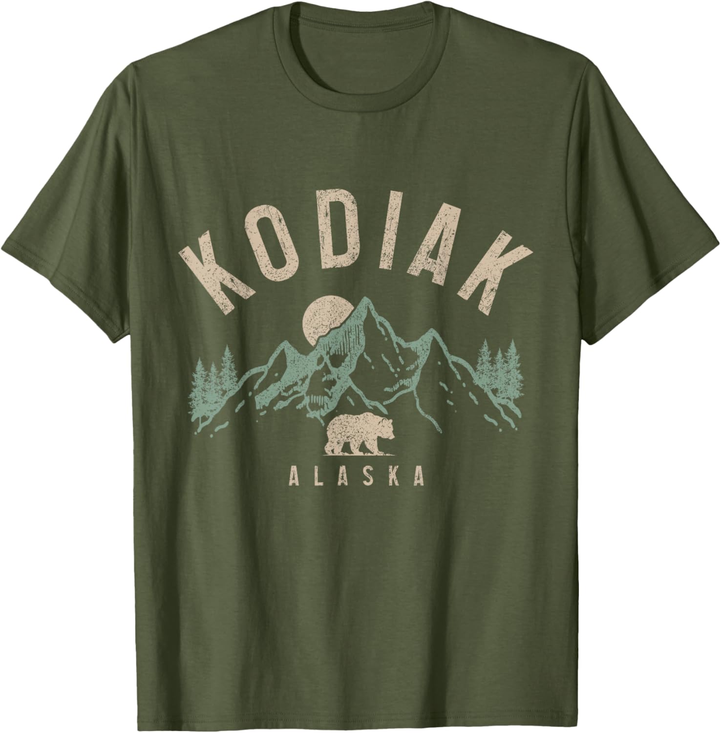 Kodiak Alaska Vintage Bear Mountains T-Shirt for Nature Lovers - 17