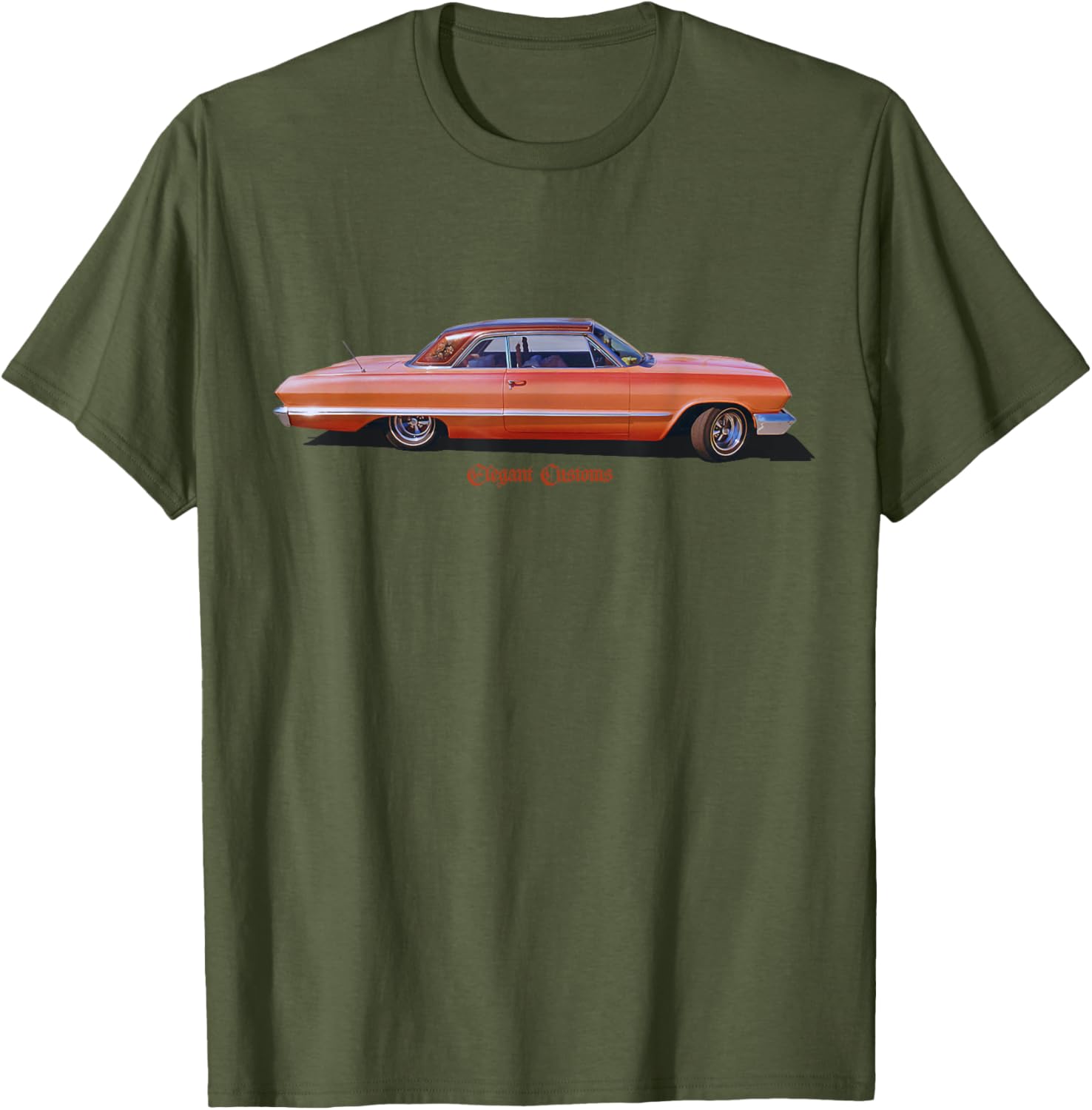 1963 Impala Tangerine Dream Low Rider Kustom T-Shirt for Car Lovers - 7