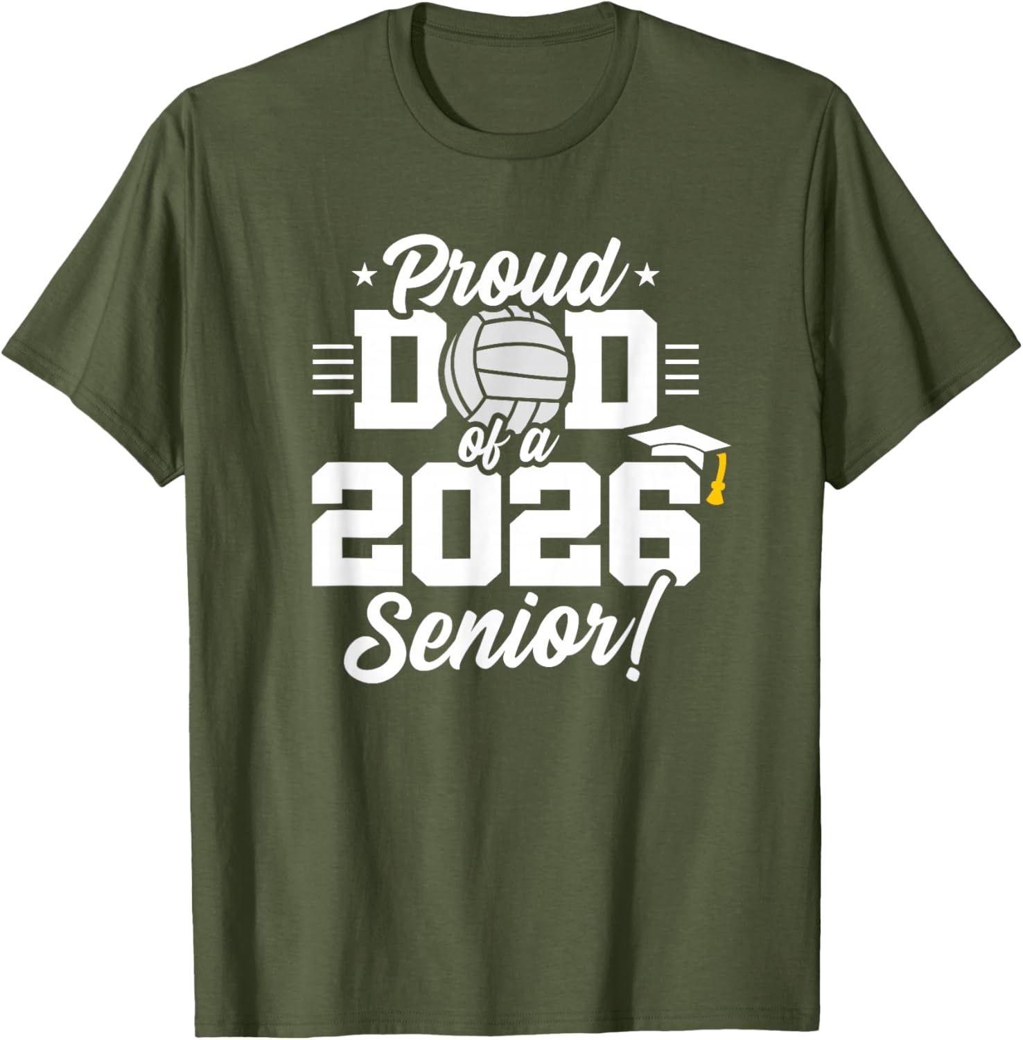 Class of 2026 Volleyball Dad Senior Year T-Shirt for Proud Parents - 5