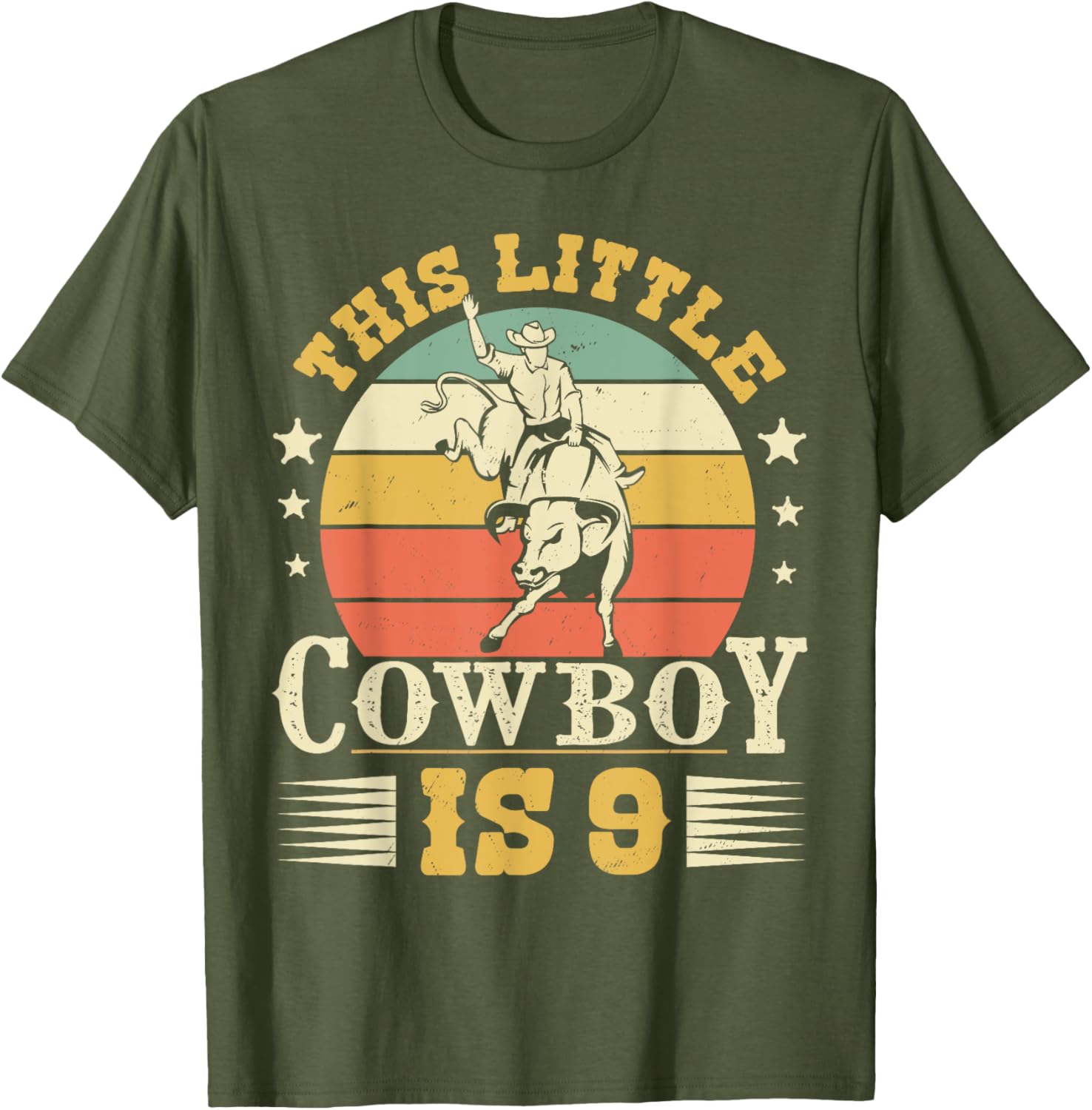 Little Cowboy 9th Birthday T-Shirt for Western Rodeo Fun - 16