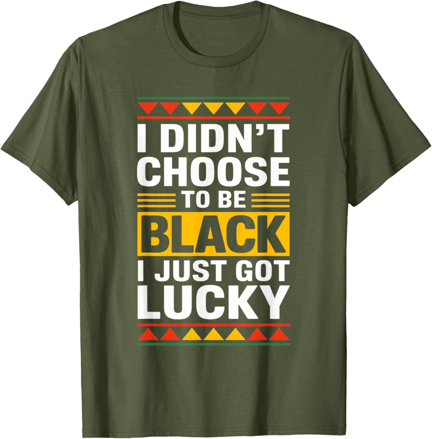 Inspirational I Didn't Choose to be Black Afro Black History T-Shirt - 13