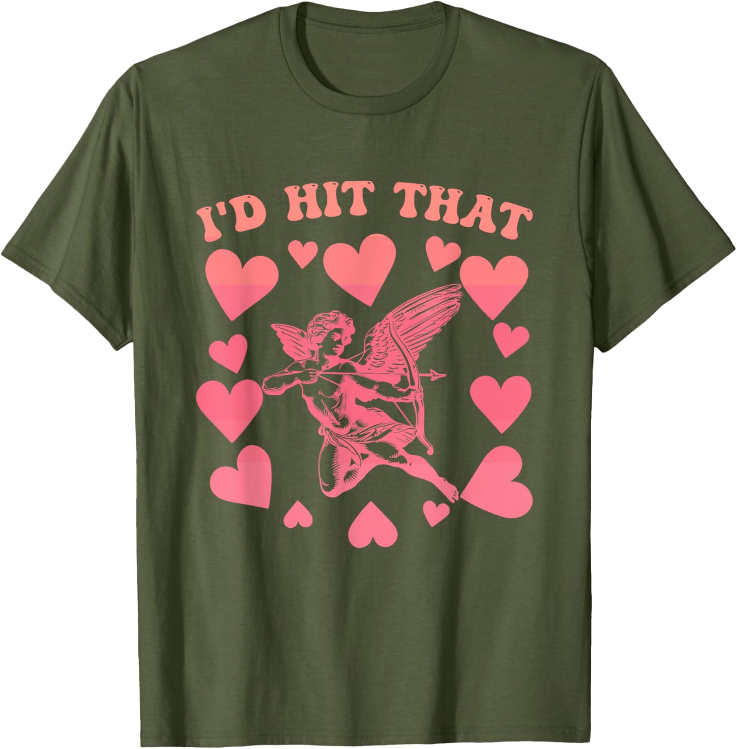 I'd Hit That Cupid Heart Valentine's Day T-Shirt for Fun Love Celebrations - 21