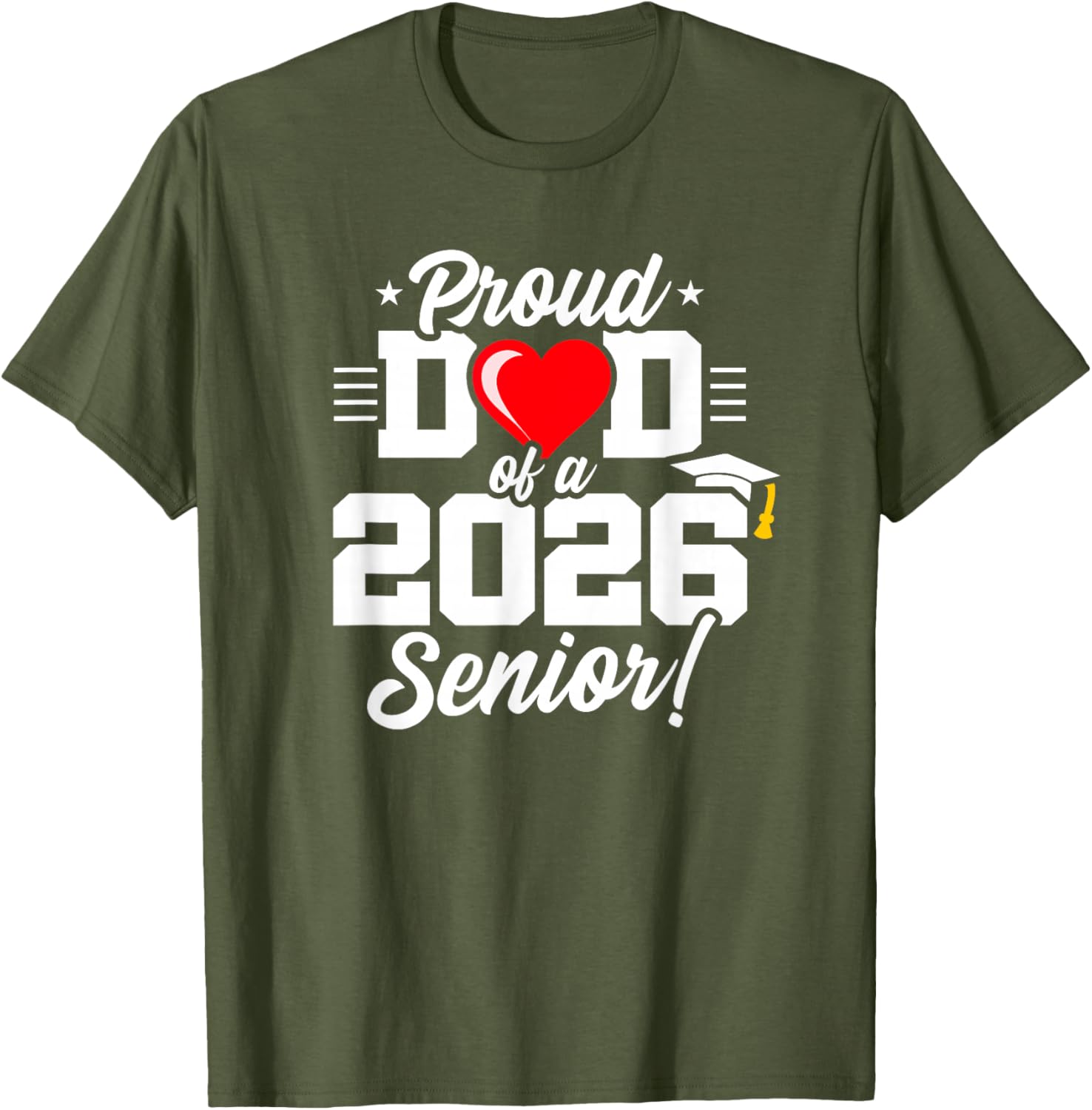 Proud Dad Class of 2026 Senior Year T-Shirt for Graduation Celebrations - 11
