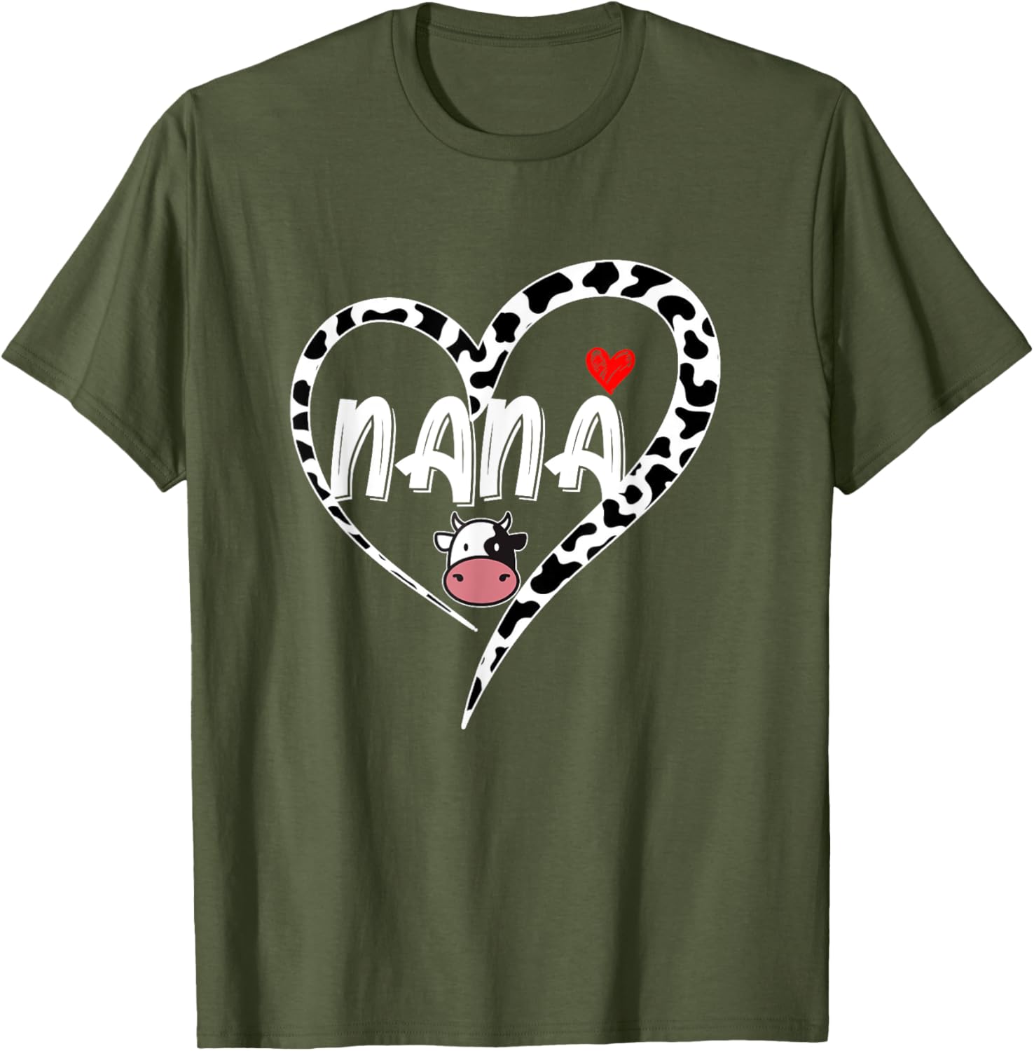 Nana Cow Print Heart T-Shirt Perfect for Mother's Day Gifts - 28