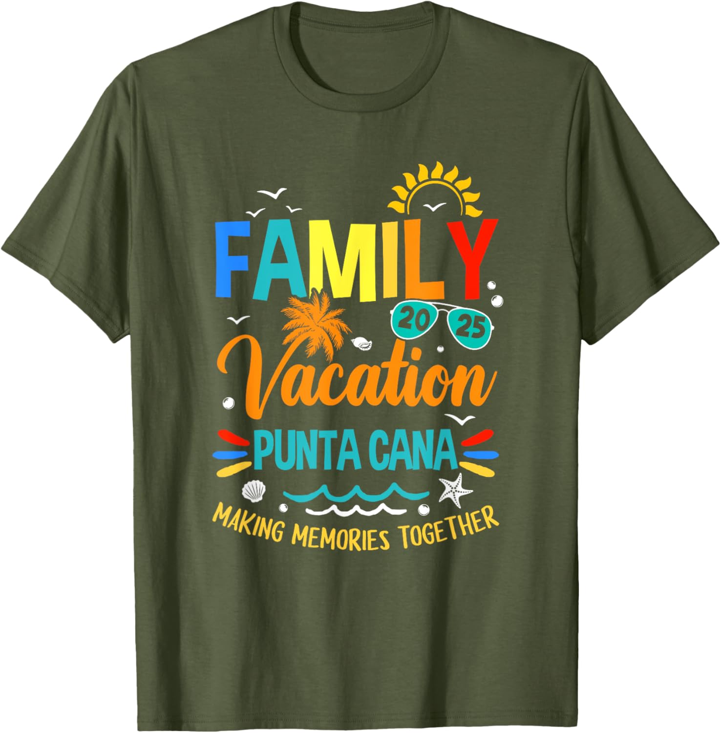 Family Vacation 2025 Punta Cana Making Memories T-Shirt for Everyone - 4