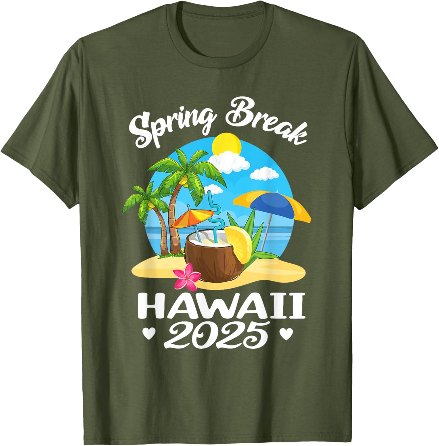 Hawaii 2025 Spring Break Family Beach T-Shirt for Fun School Vacations - 5