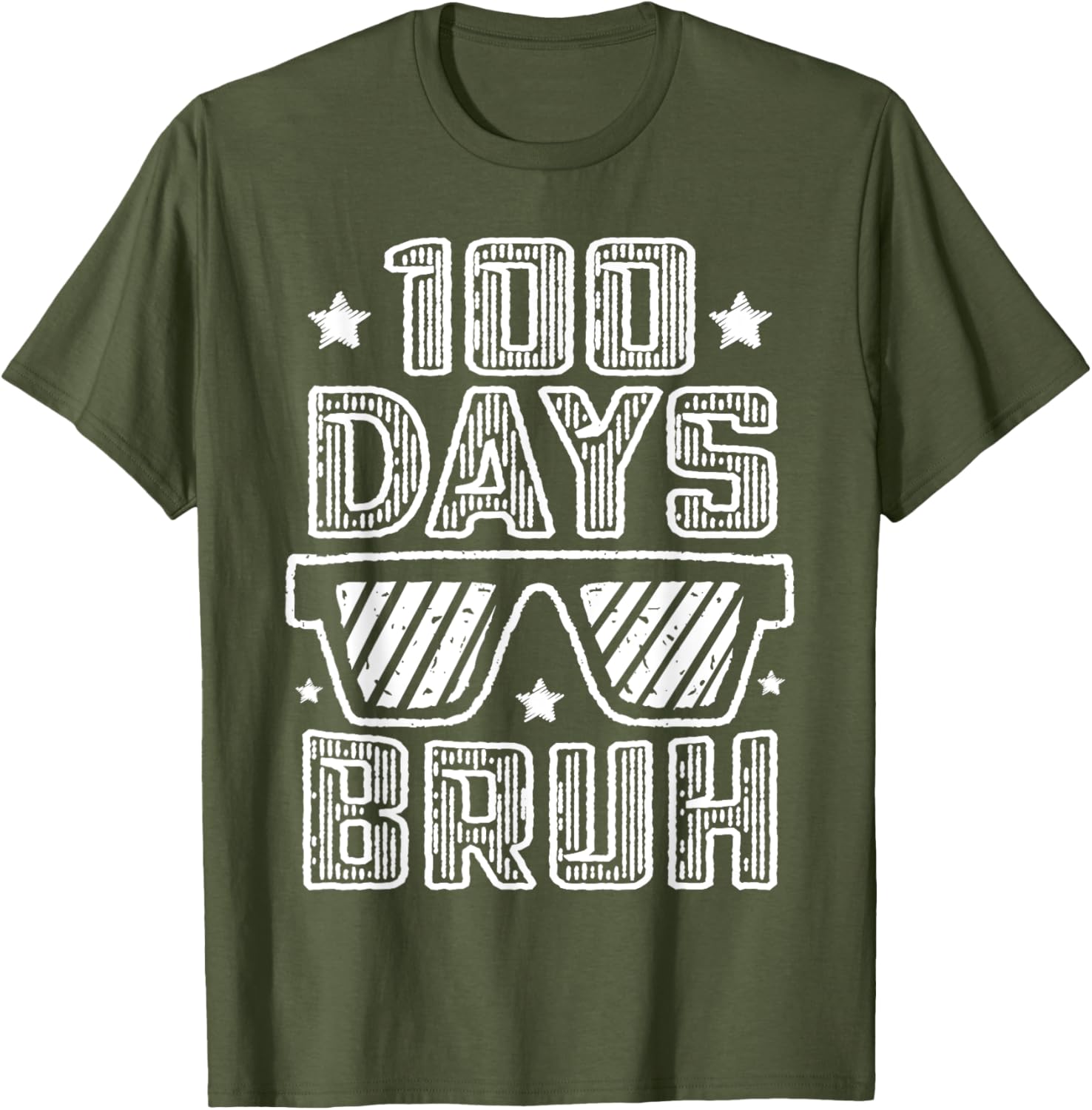 Bruh 100 Days of School Sunglasses T-Shirt for Boys Fun and Stylish - 16