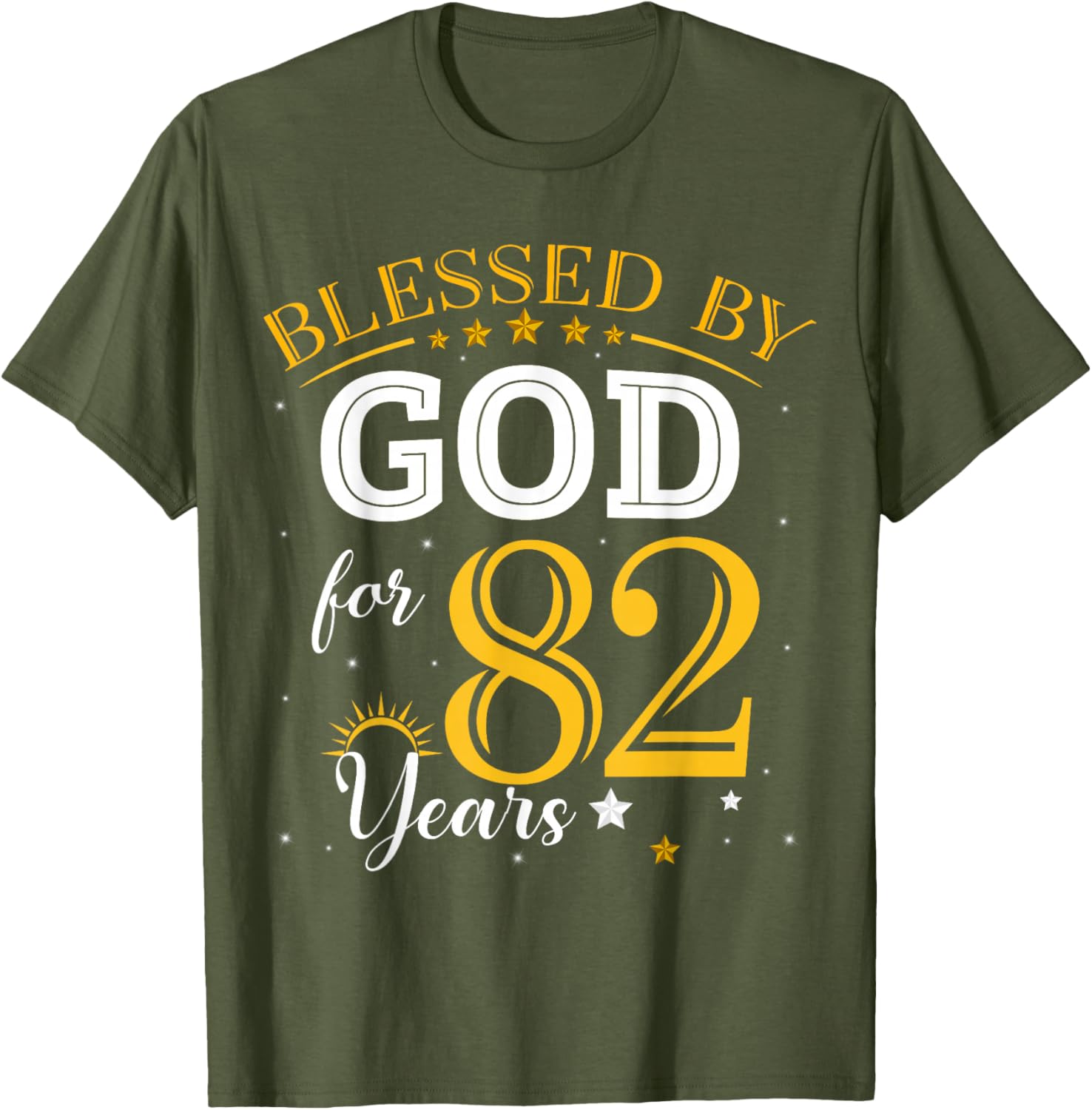 Vintage Blessed by God T-Shirt for 82nd Birthday Celebration Girl - 2