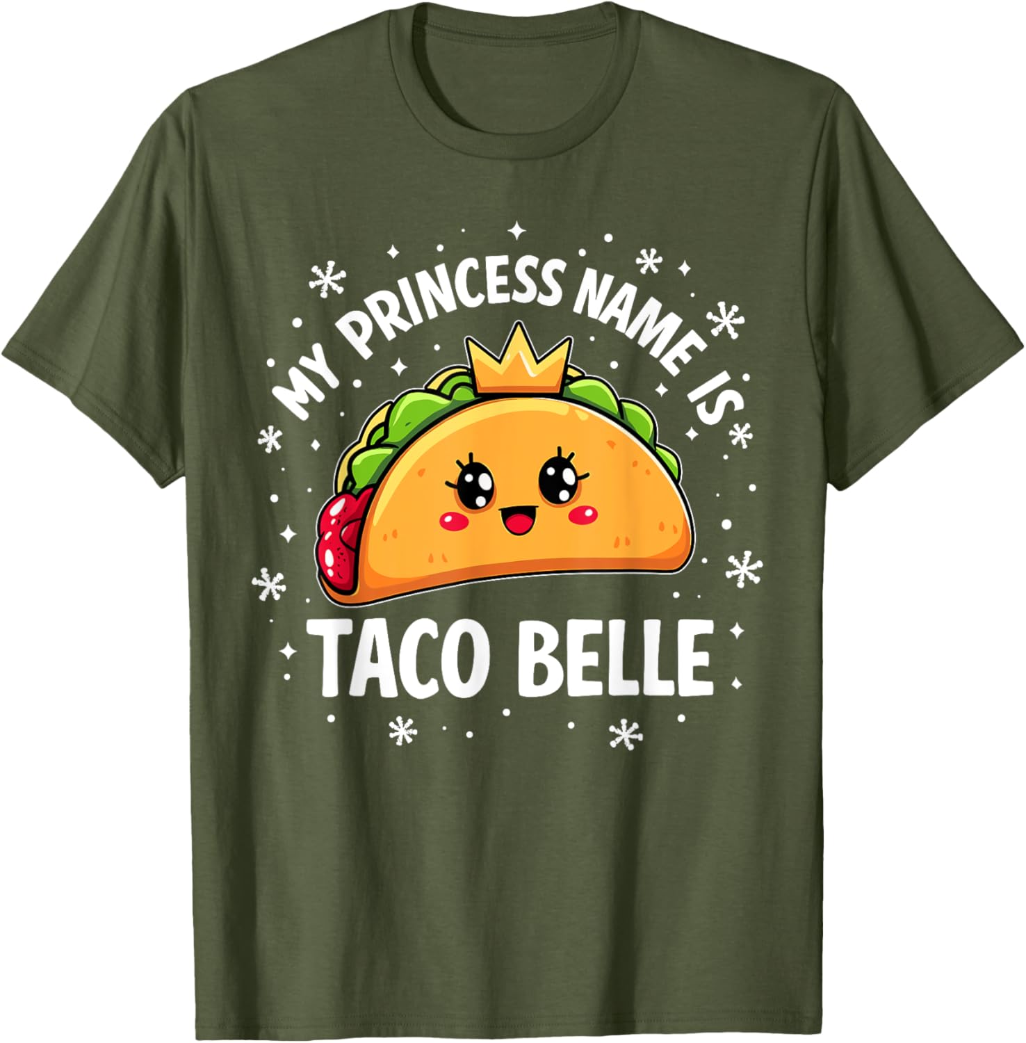 Funny Taco Belle Graphic T-Shirt for Taco Lovers and Foodies - 25